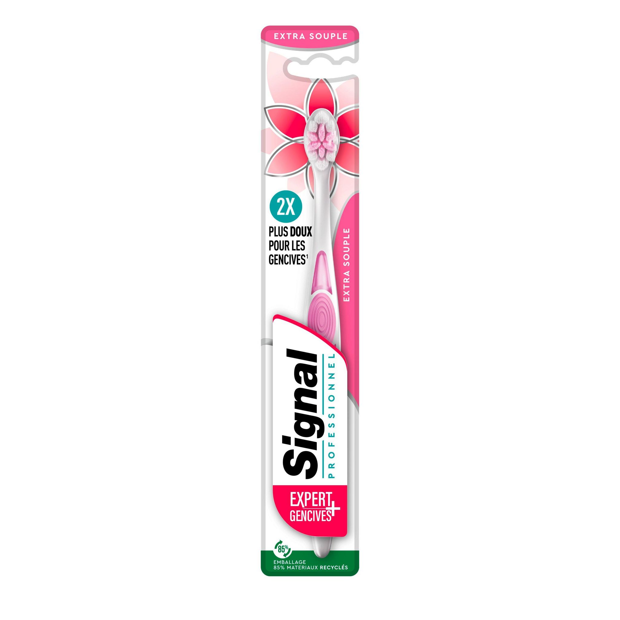 Voir la diapositive 2 : SIGNAL Brosse à dents expert gencives extra souple 1 brosse à dents