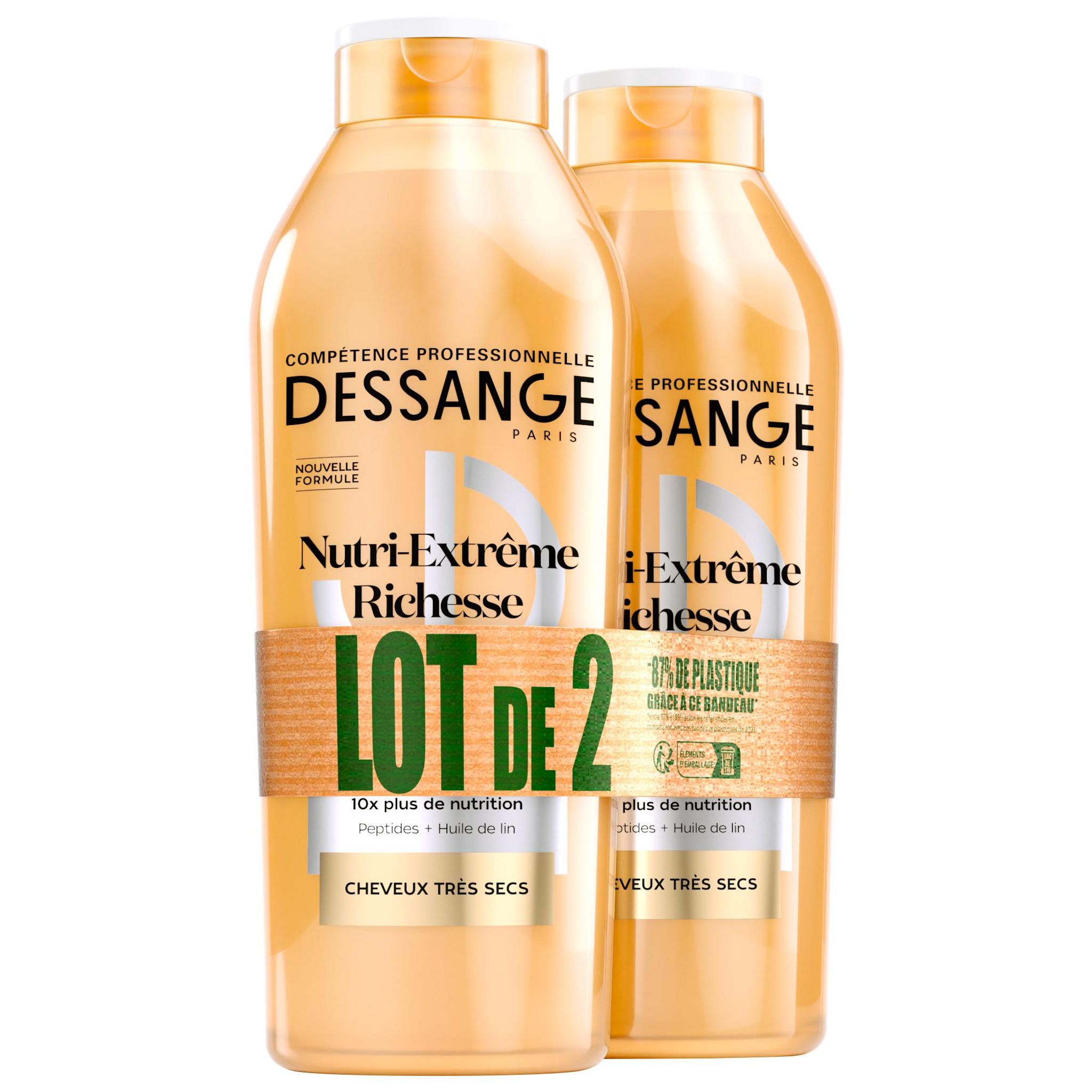 DESSANGE Shampoing nutri extrême richesse cheveux très secs 2x280ml