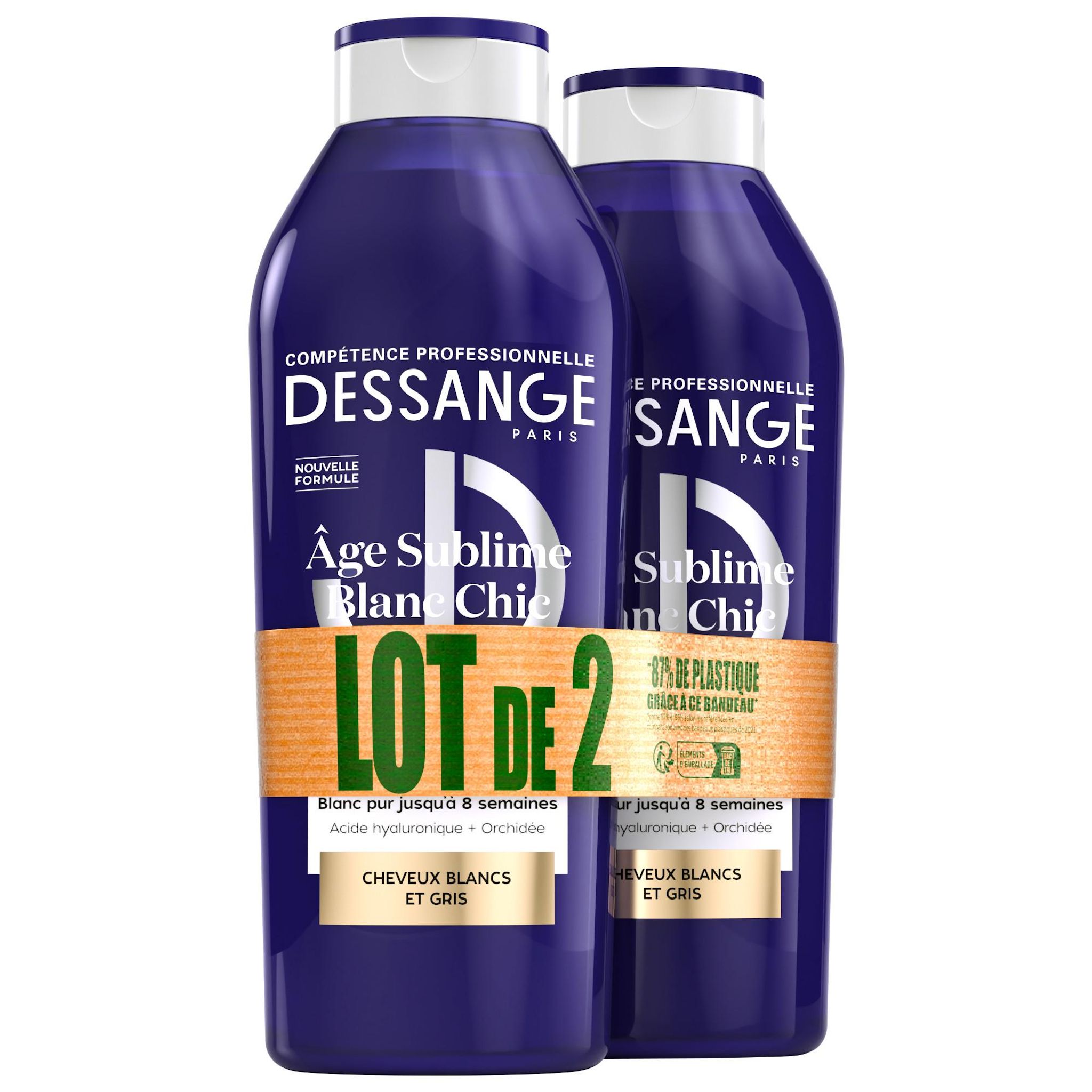 DESSANGE Shampoing âge sublime blanc chic 2x280ml