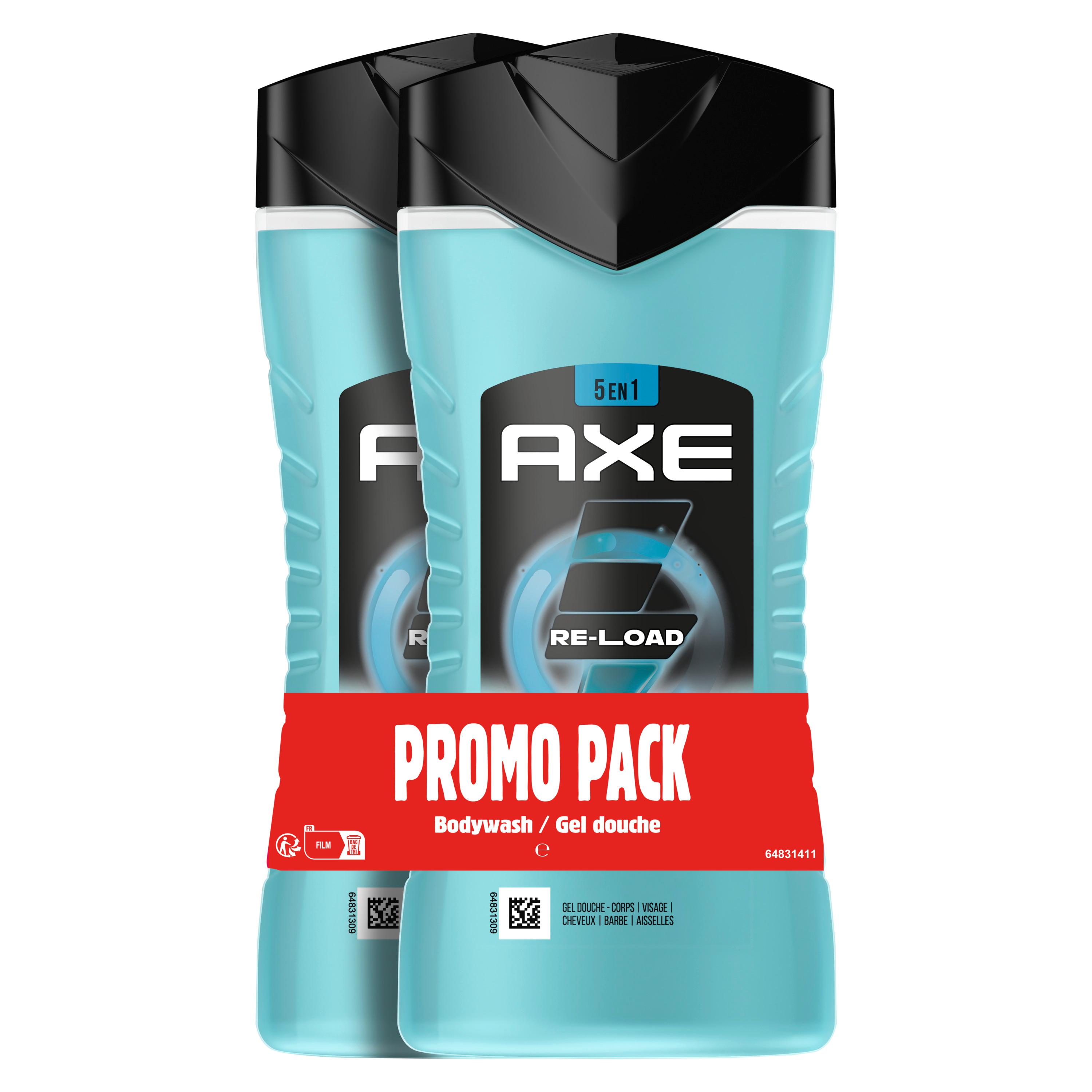 AXE Gel douche reload 5-en-1 2x250ml