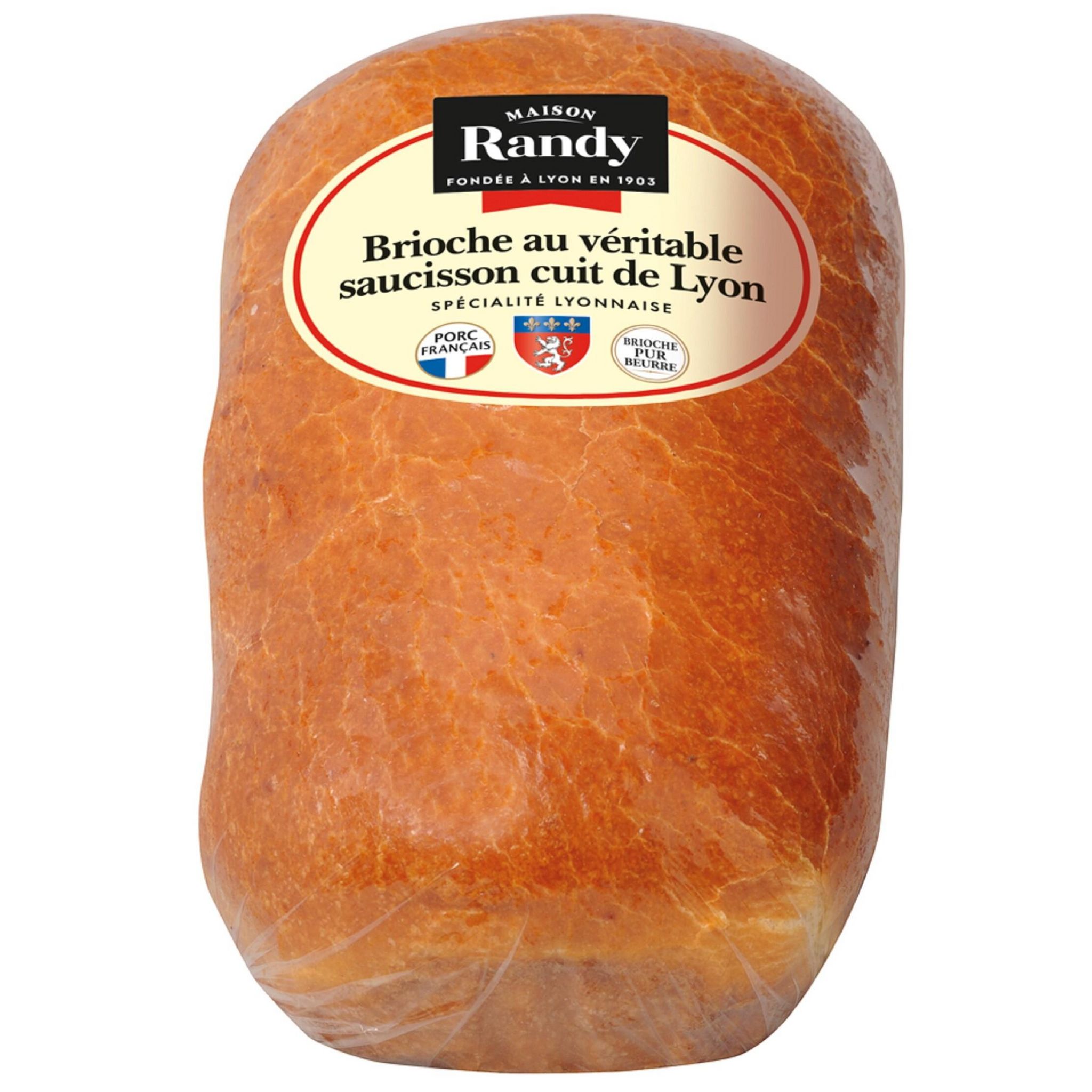 RANDY Brioche au véritable saucisson cuit de Lyon 600g