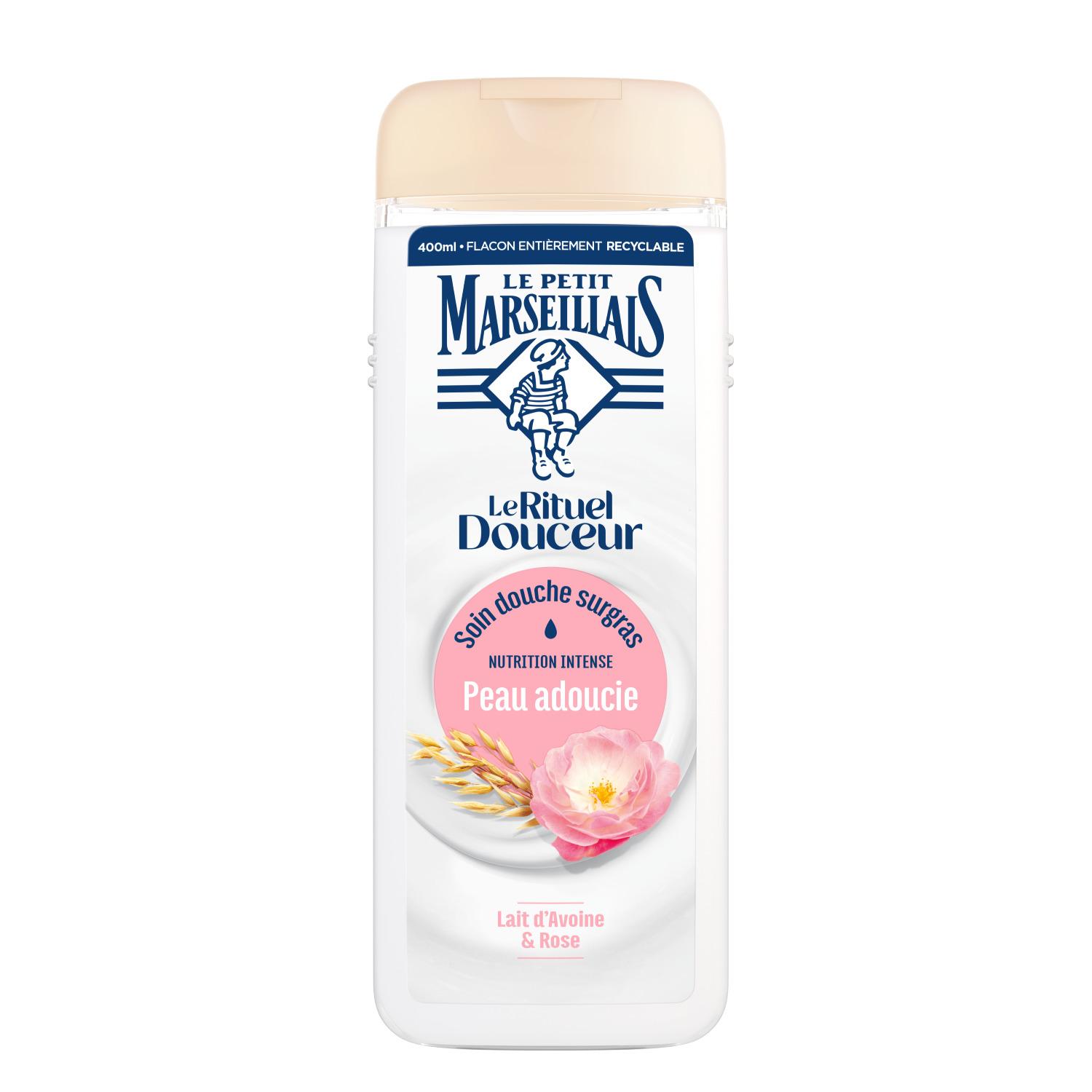 LE PETIT MARSEILLAIS Le rituel douceur soin douche surgras lait d'avoine et rose 400ml