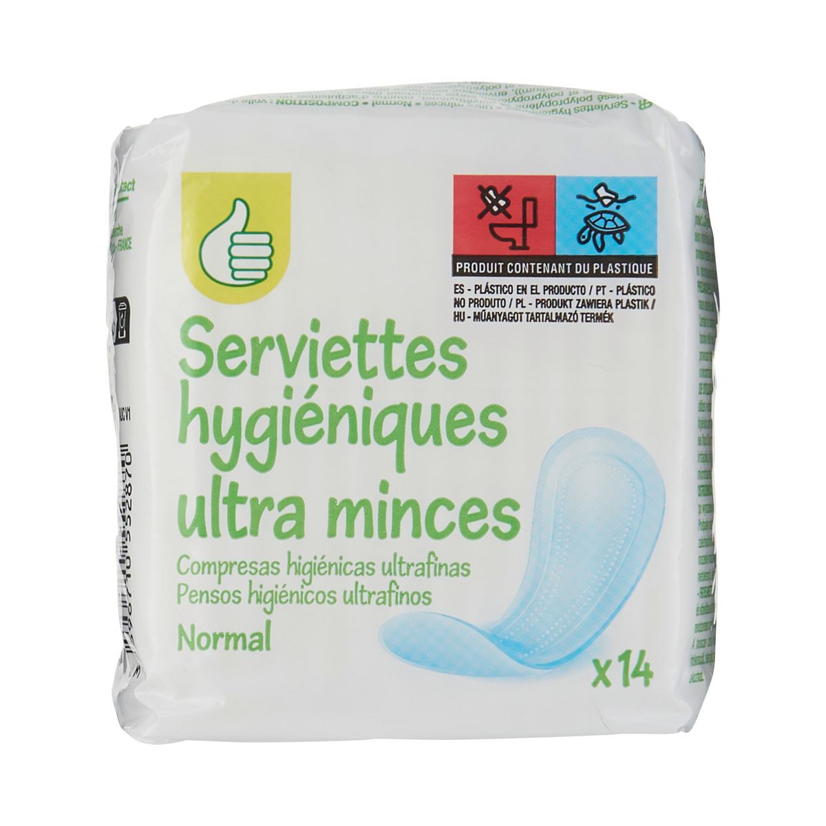 POUCE Serviettes hygiéniques ultra mince 14 serviettes