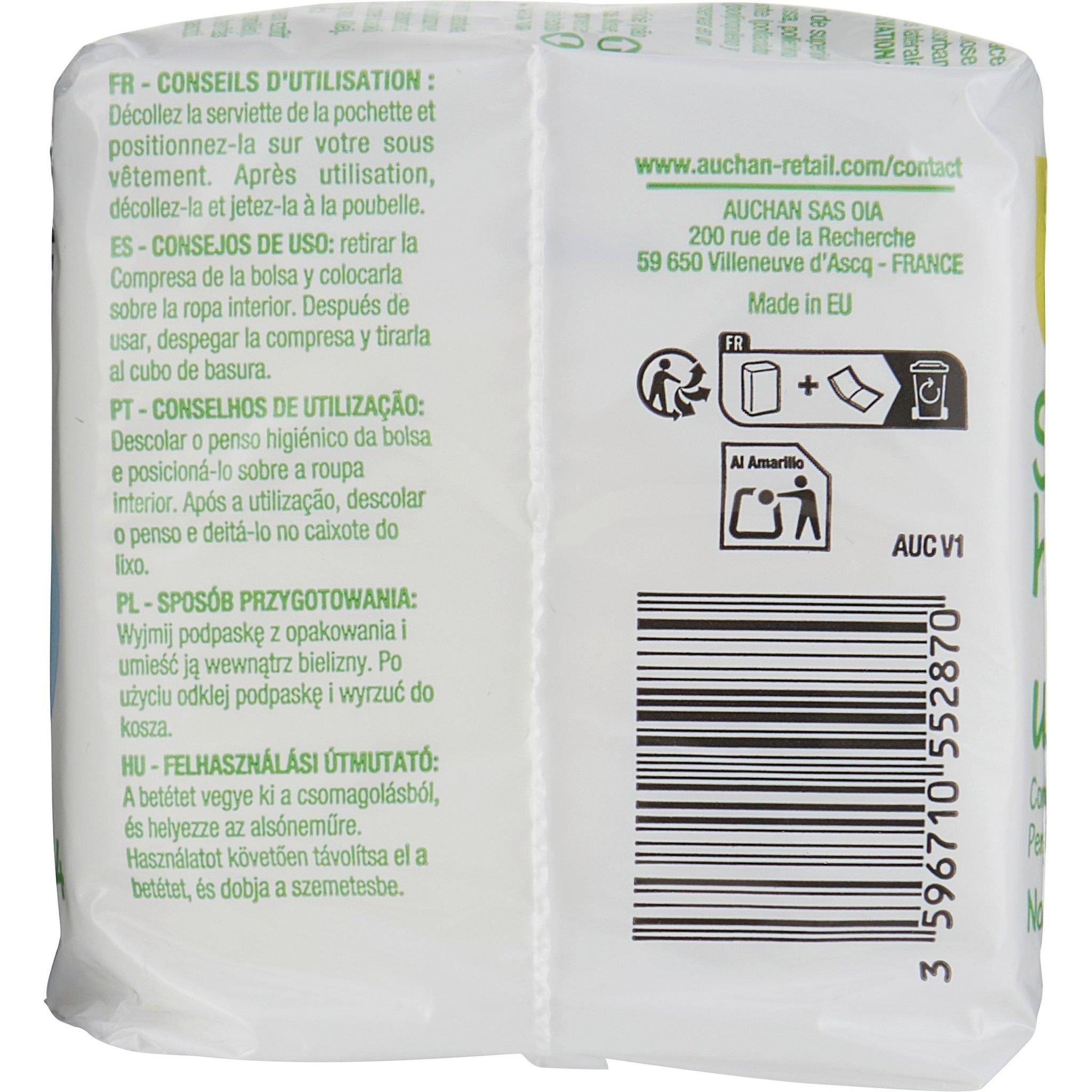 Voir la diapositive 3 : POUCE Serviettes hygiéniques ultra mince 14 serviettes