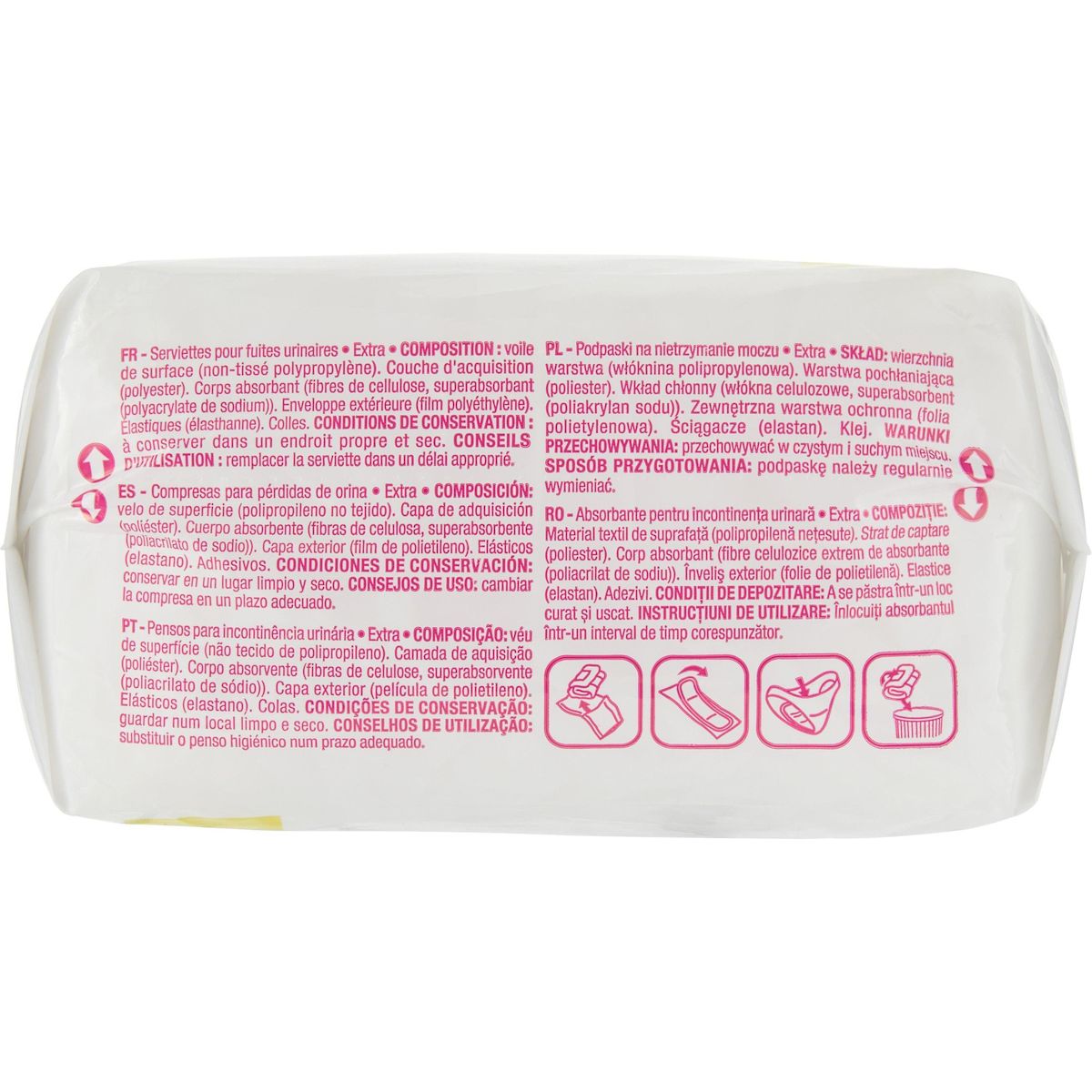 POUCE Serviettes pour fuites urinaires extra 10 serviettes