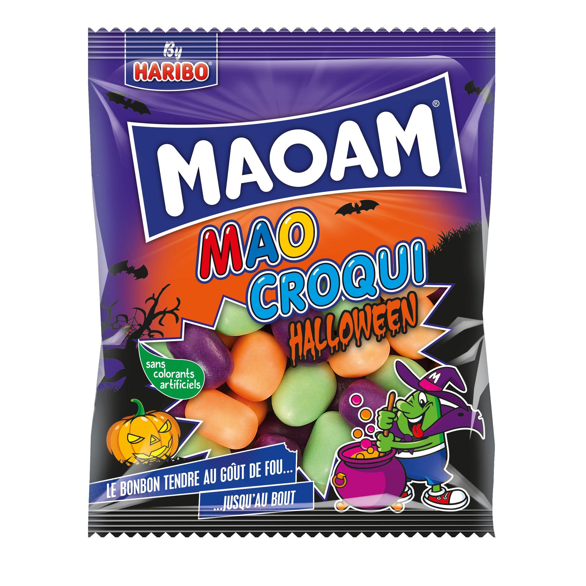 HARIBO Bonbons gélifiés mao croqui halloween à mâcher 200g
