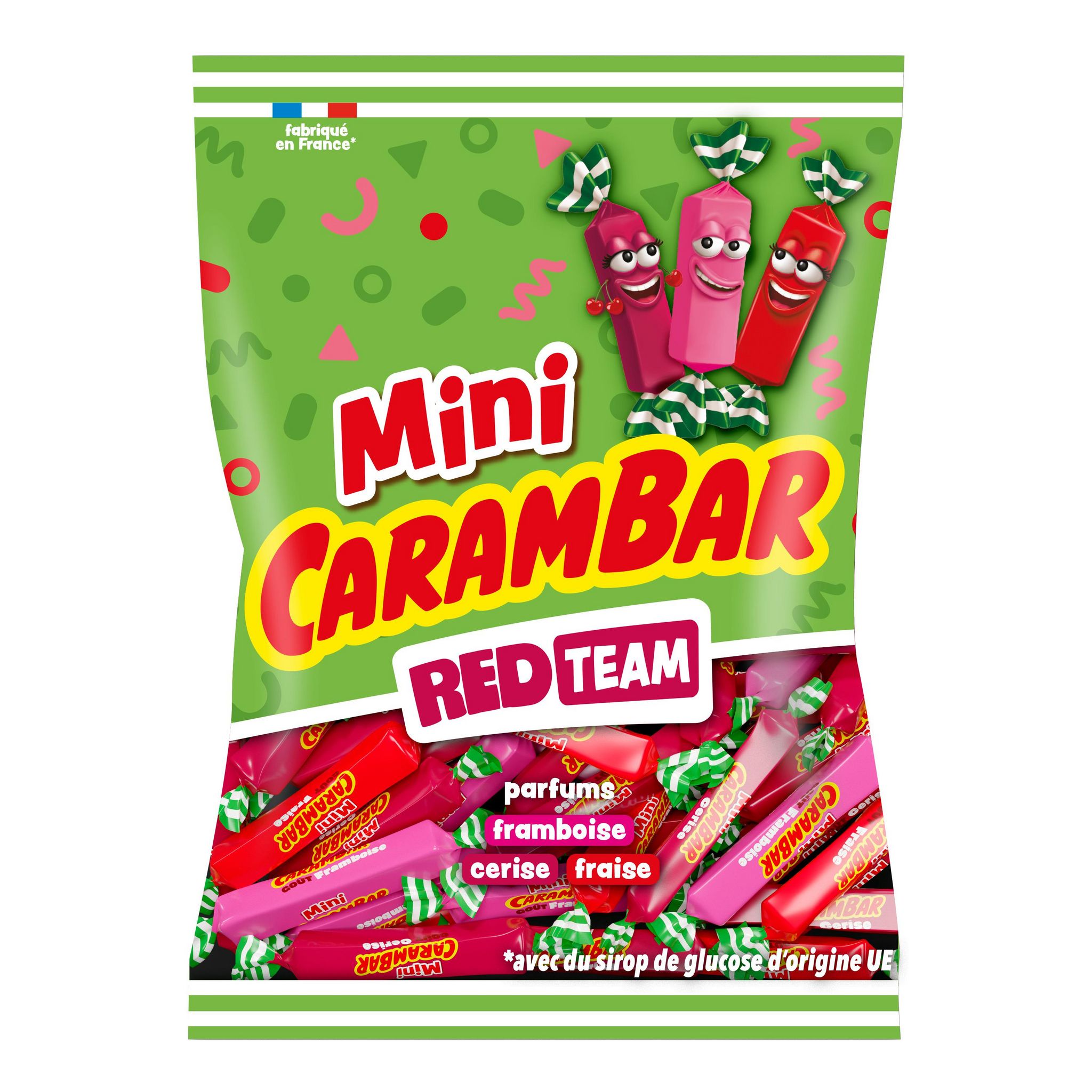 CARAMBAR Mini Red Team assortiment de bonbons aux fruits rouges 350g