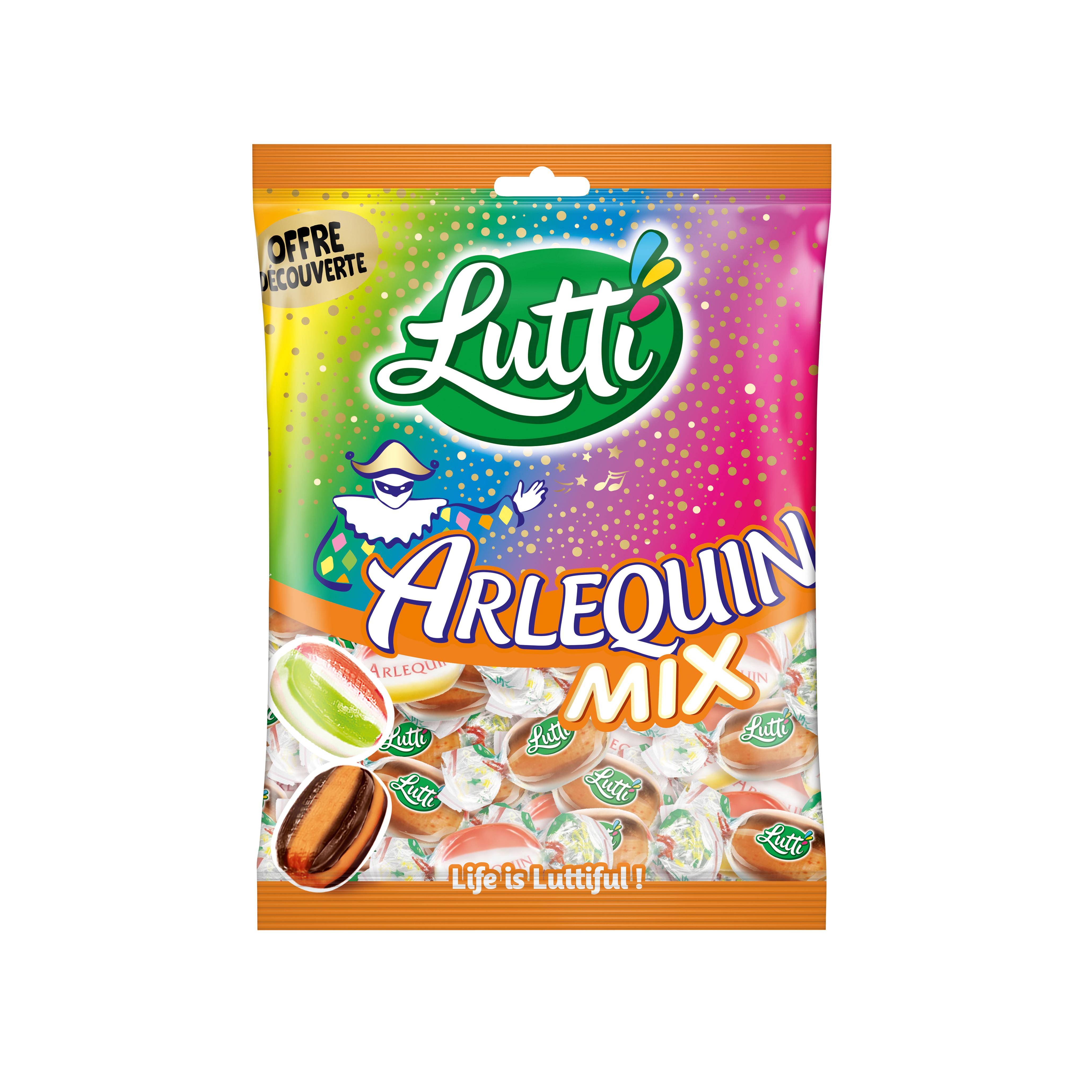 LUTTI Bonbons Arlequin acidulés aux fruits 350g