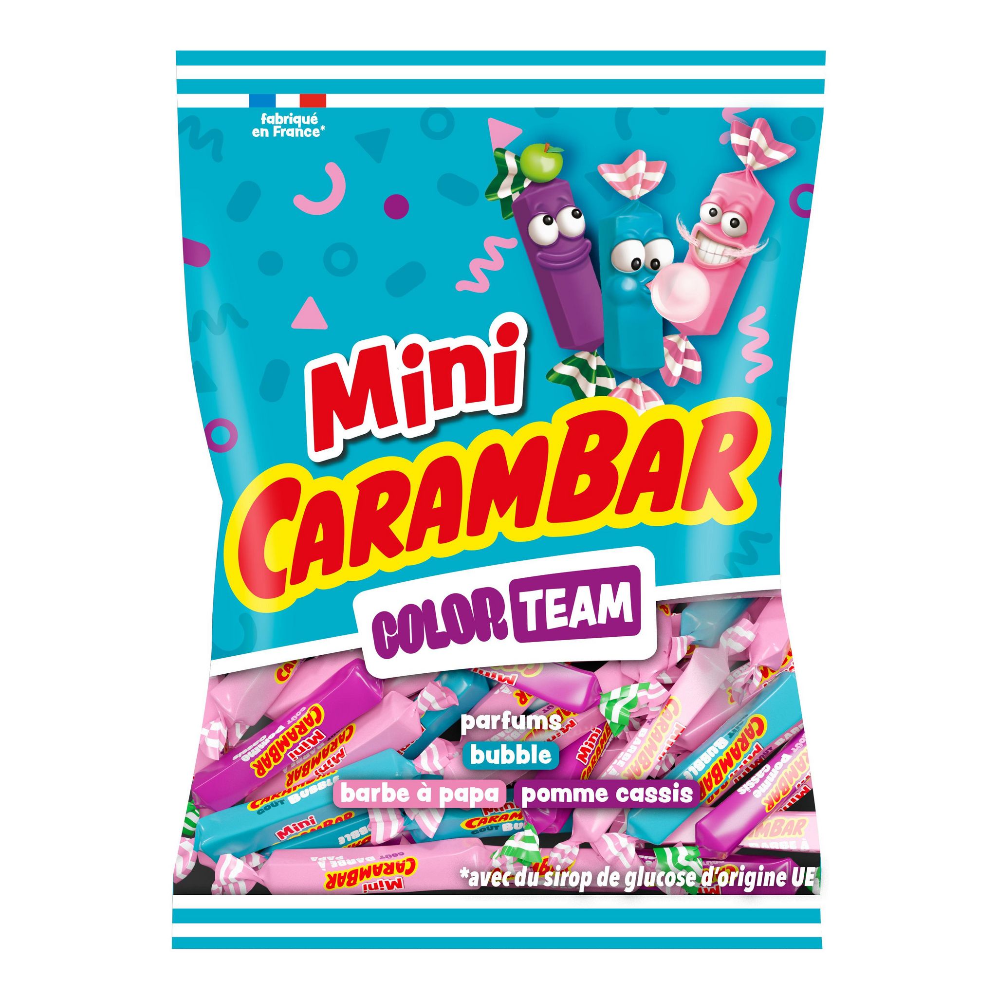CARAMBAR Bonbons mini color team aux parfums fruités 350g