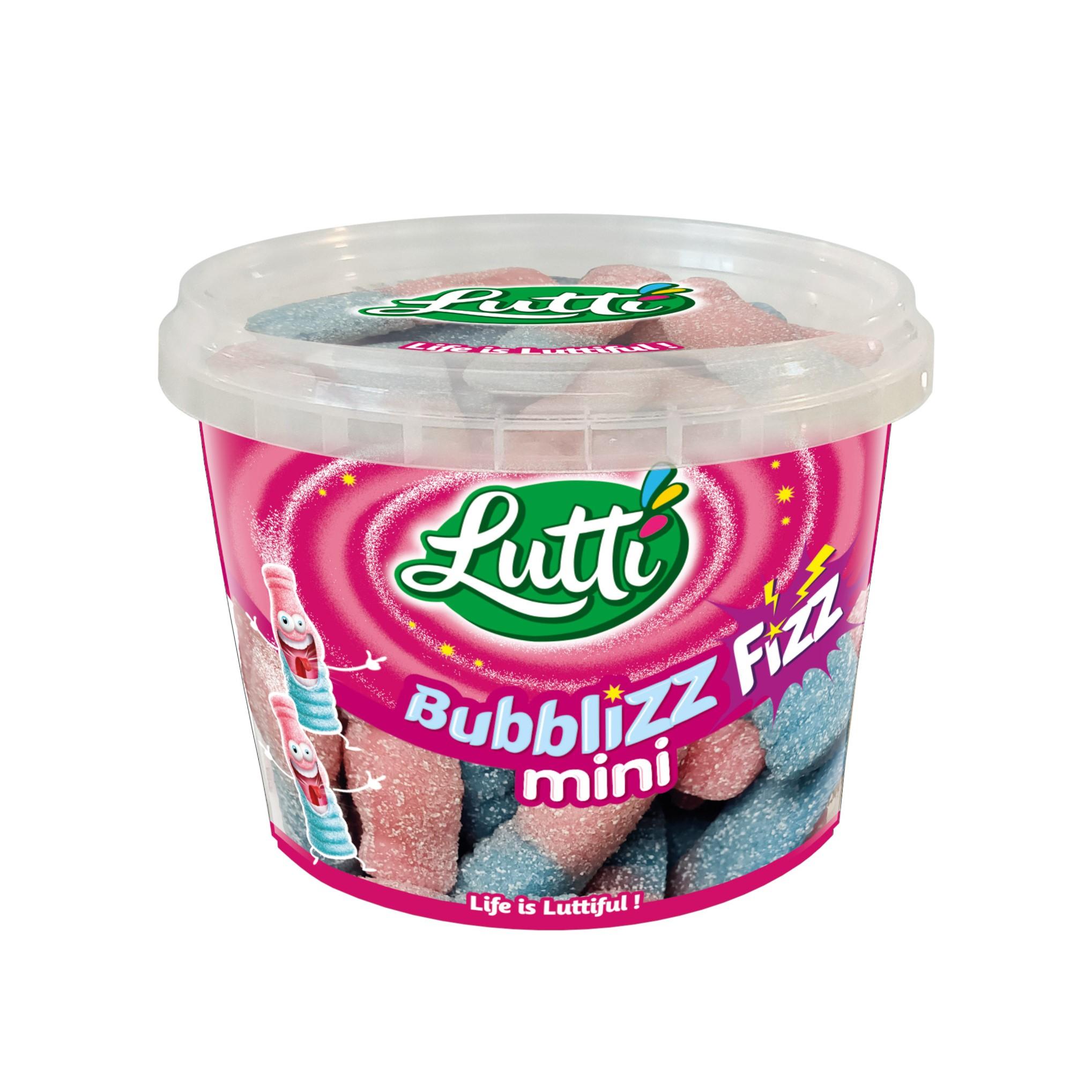LUTTI Bonbons gélifiés bubblizz goût bubble gum 160g