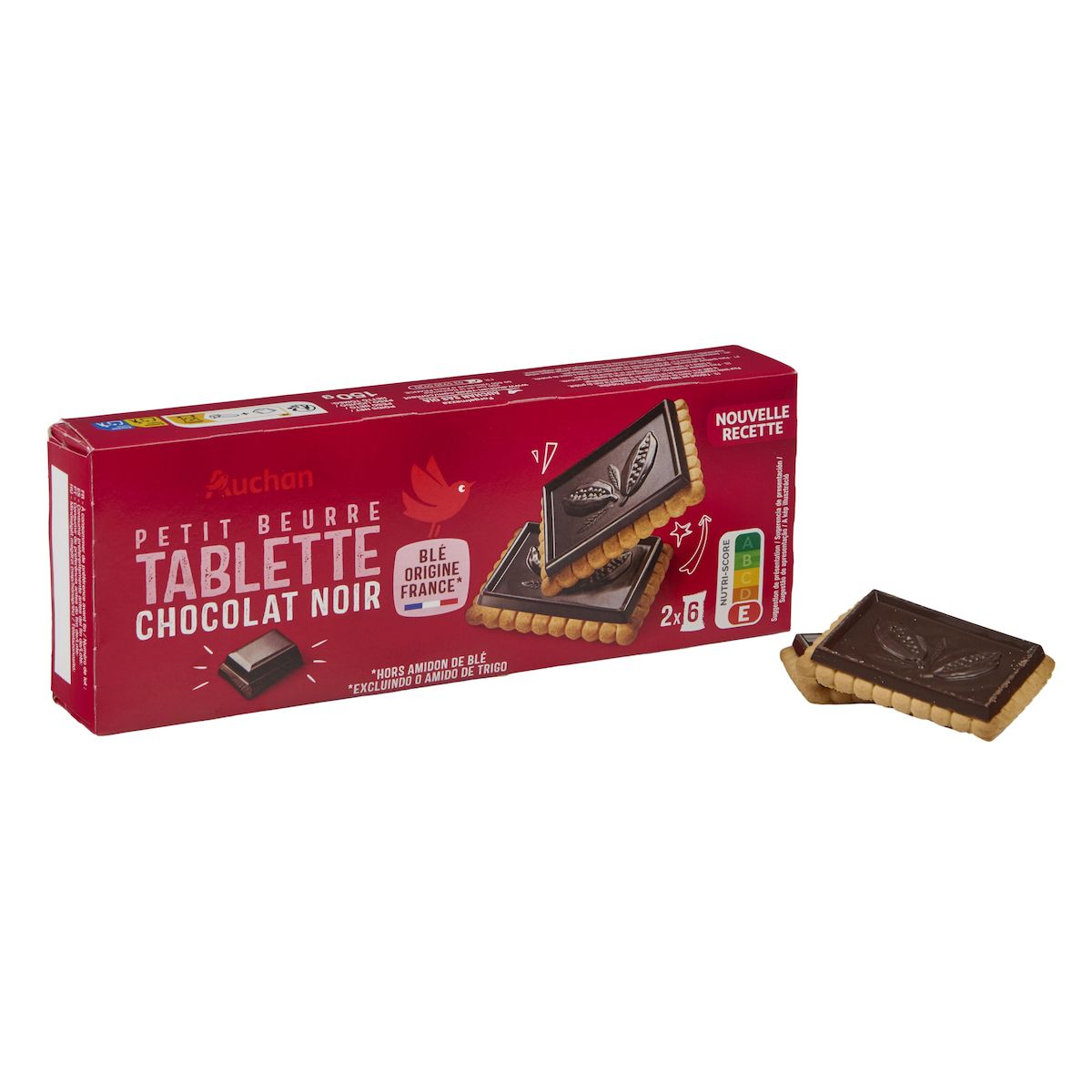 AUCHAN Petit beurre au chocolat noir 150g