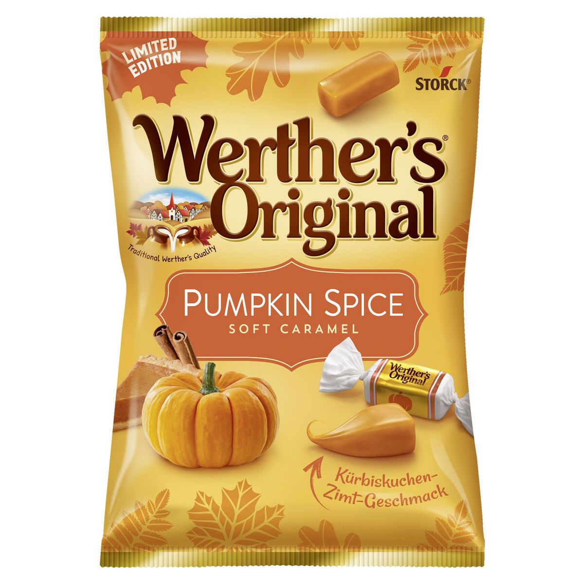 WERTHER'S Caramels tendres saveur citrouille épicée 180g