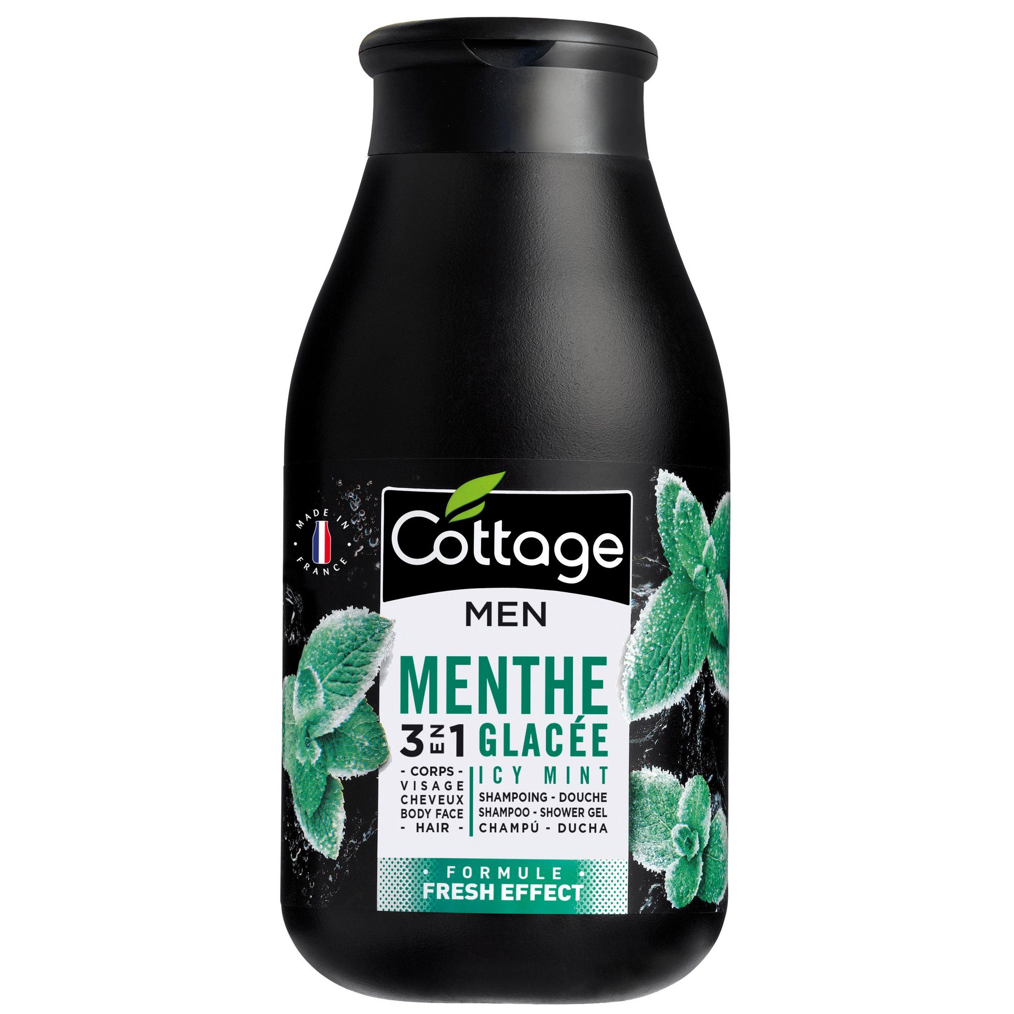 COTTAGE Men shampoing douche 3en1 menthe glacée 250ml