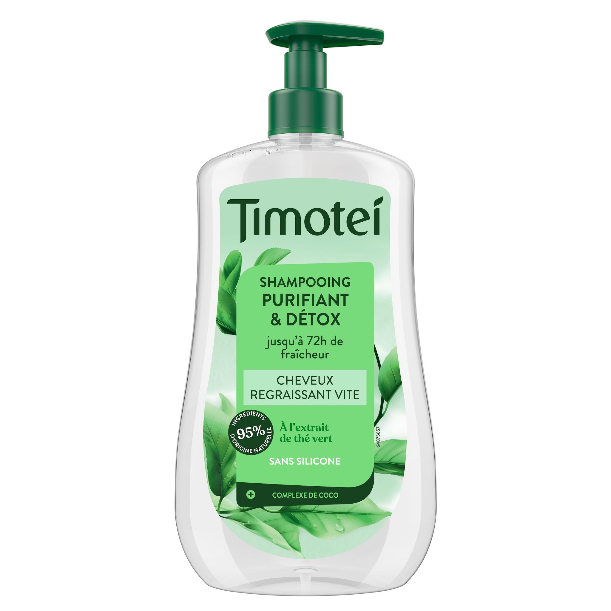 TIMOTEI Shampooing purifiant détox à l'extrait de thé vert 600ml