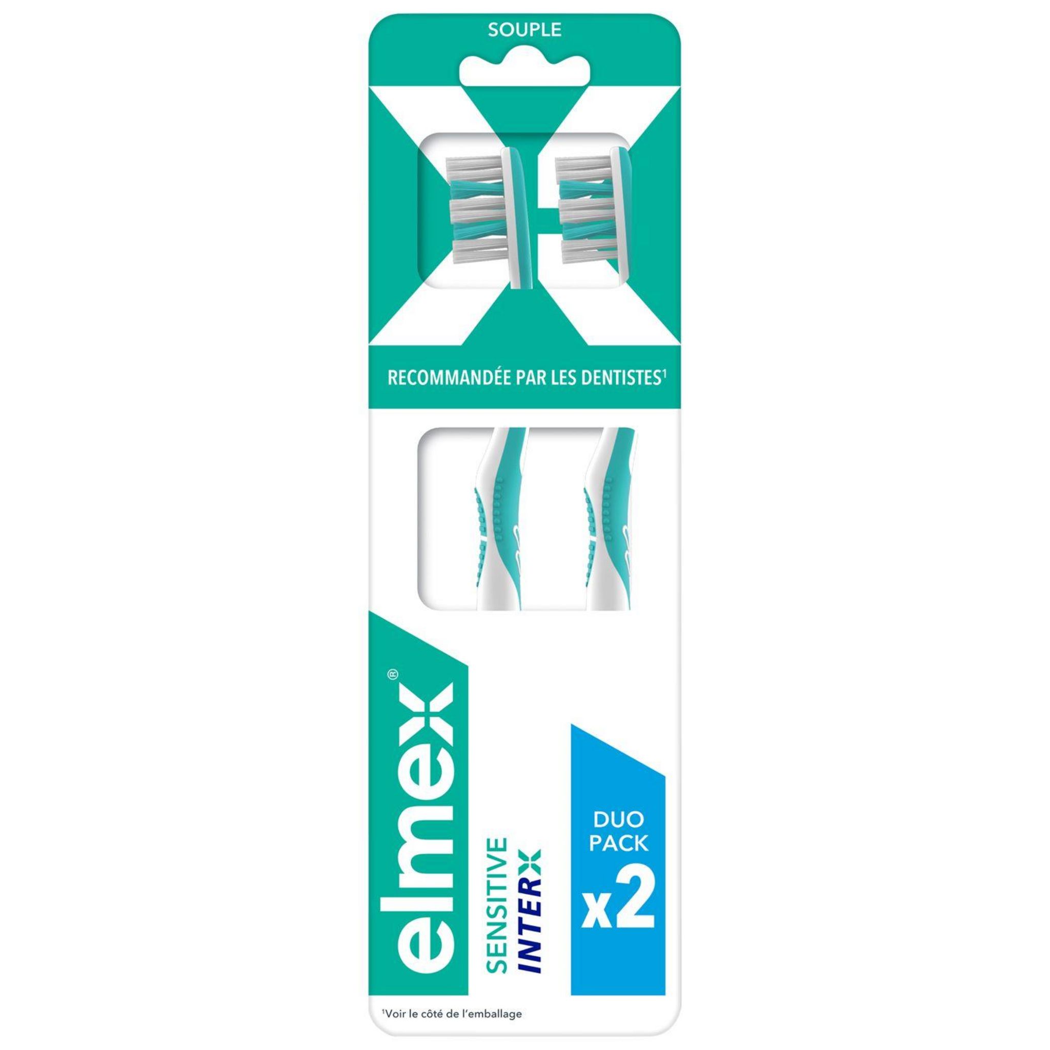 ELMEX Sensitive interX brosse à dents souple 2 brosses à dents