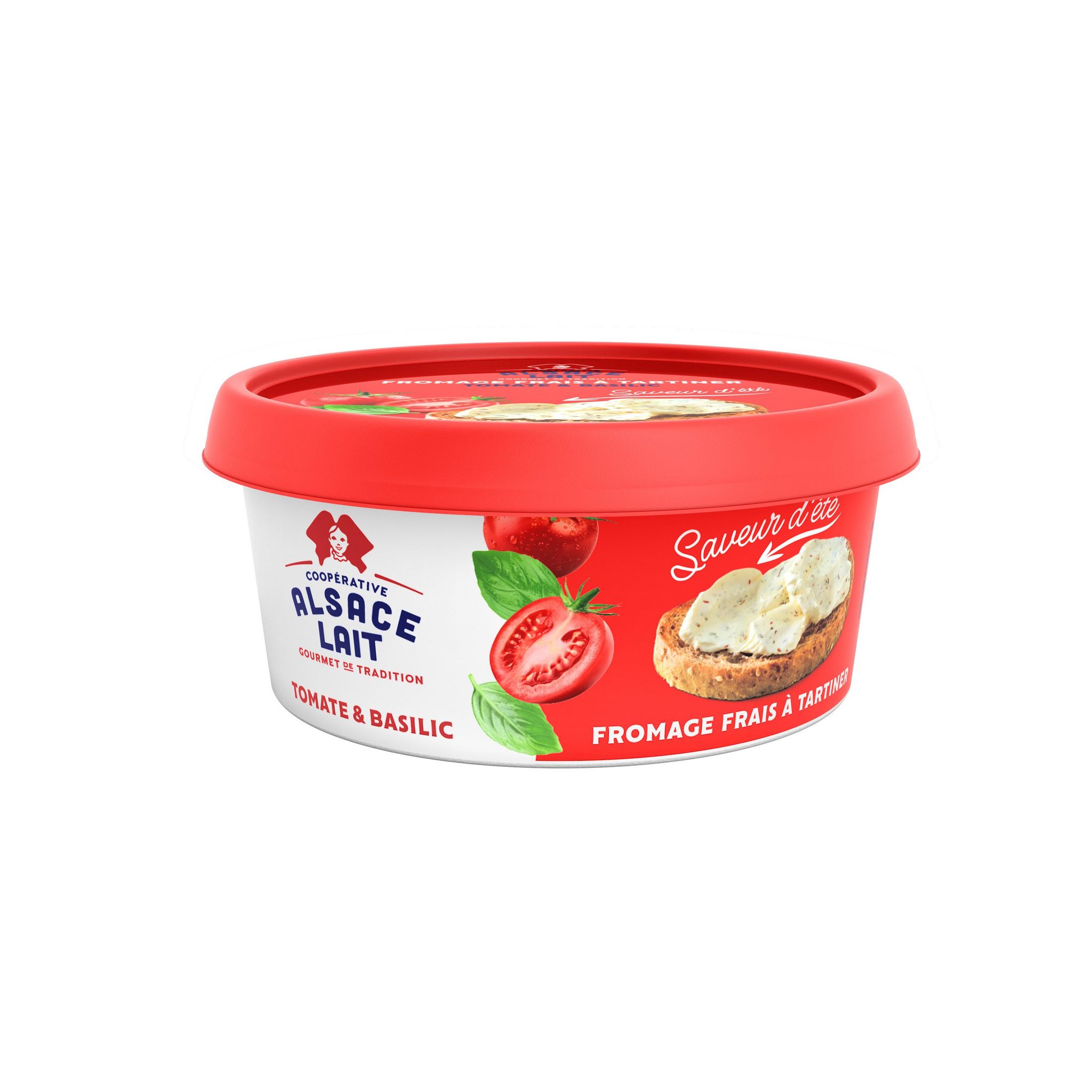 ALSACE LAIT Fromage frais à tartiner tomate basilic 150g