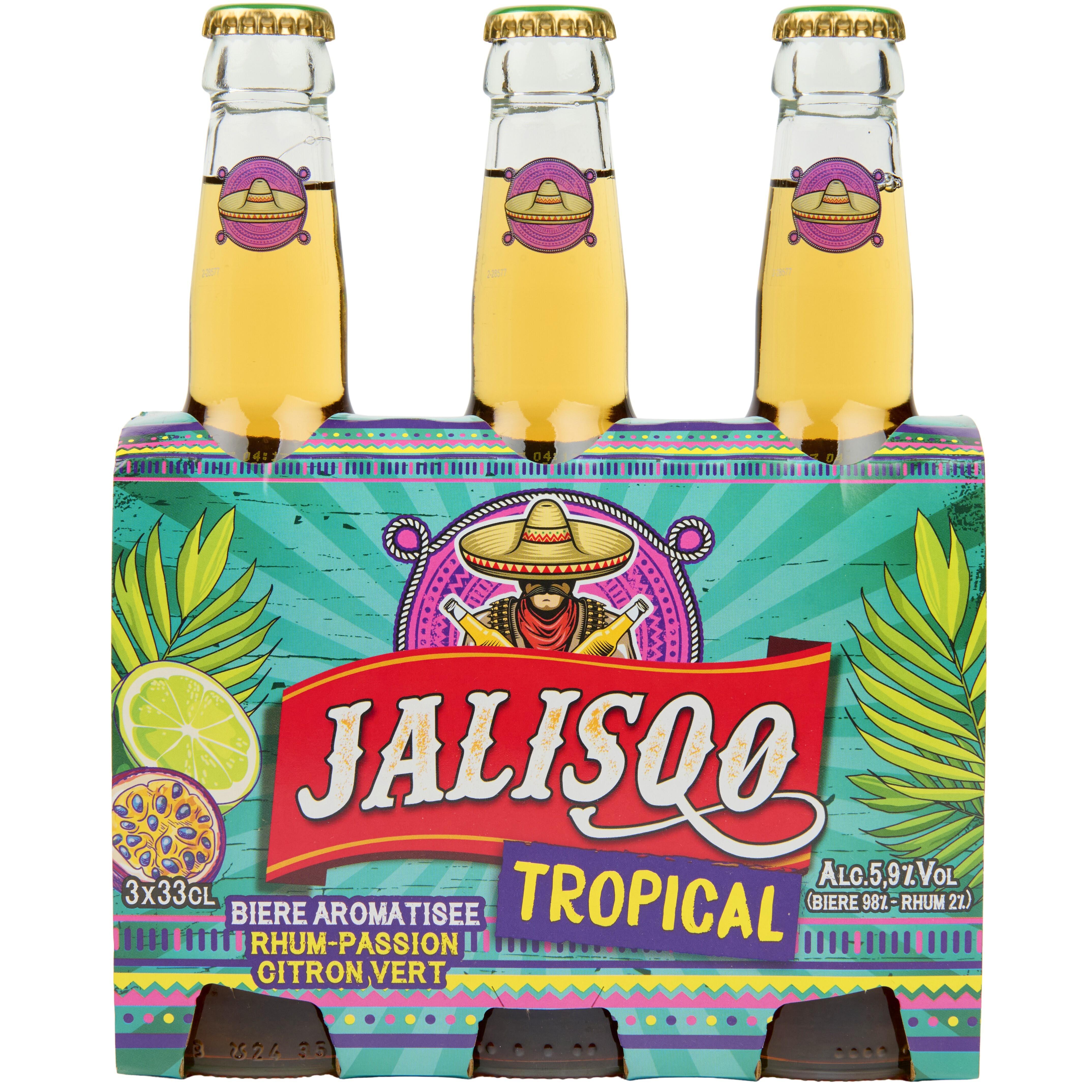 JALISQO Bière aromatisée goût tropical 5.9% boîte 3x33cl