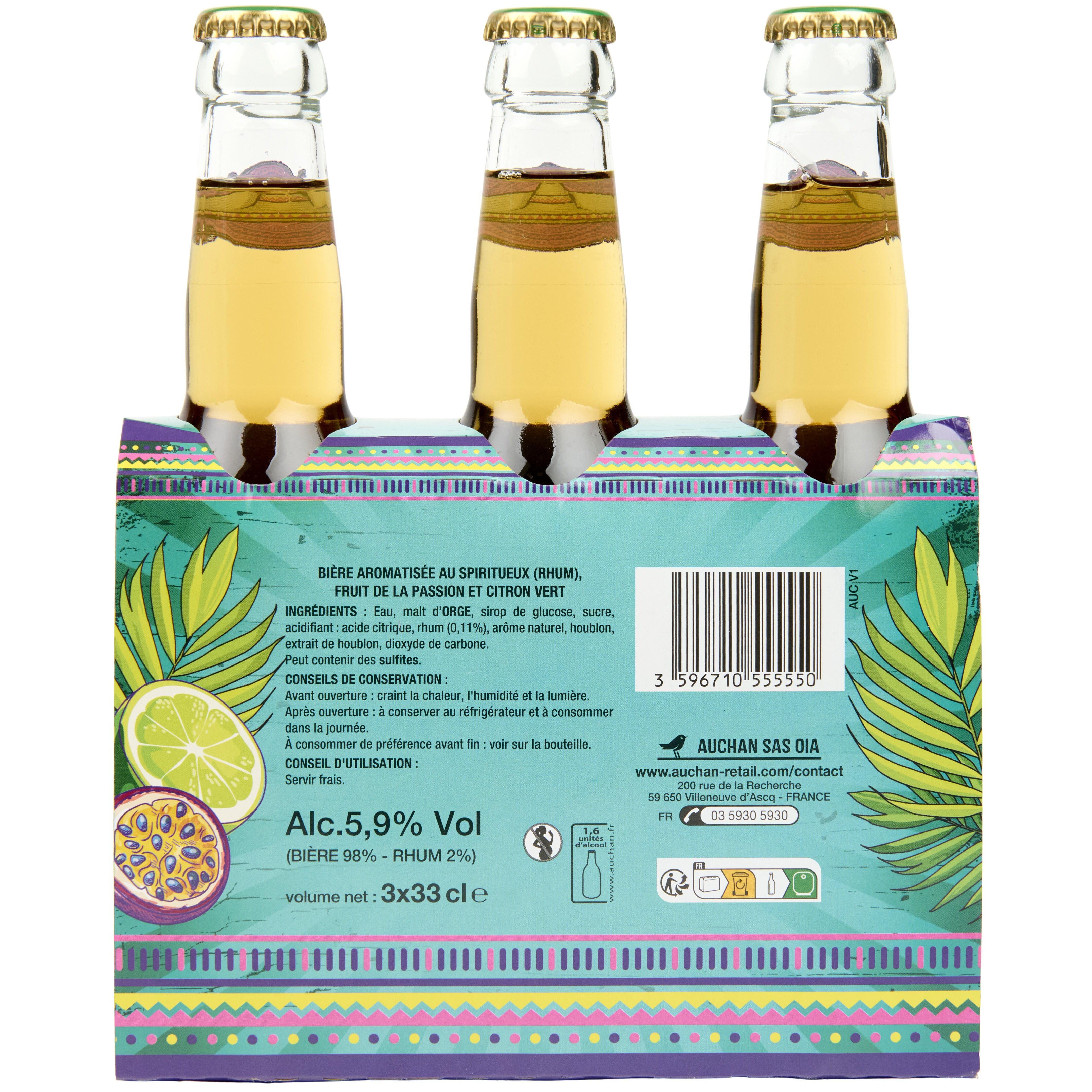 Voir la diapositive 3 : JALISQO Bière aromatisée goût tropical 5.9% boîte 3x33cl