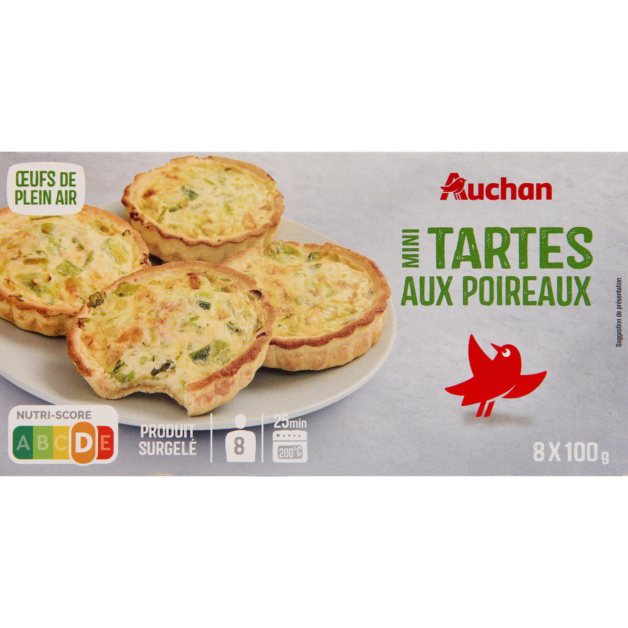 AUCHAN Tarte aux poireaux 800g