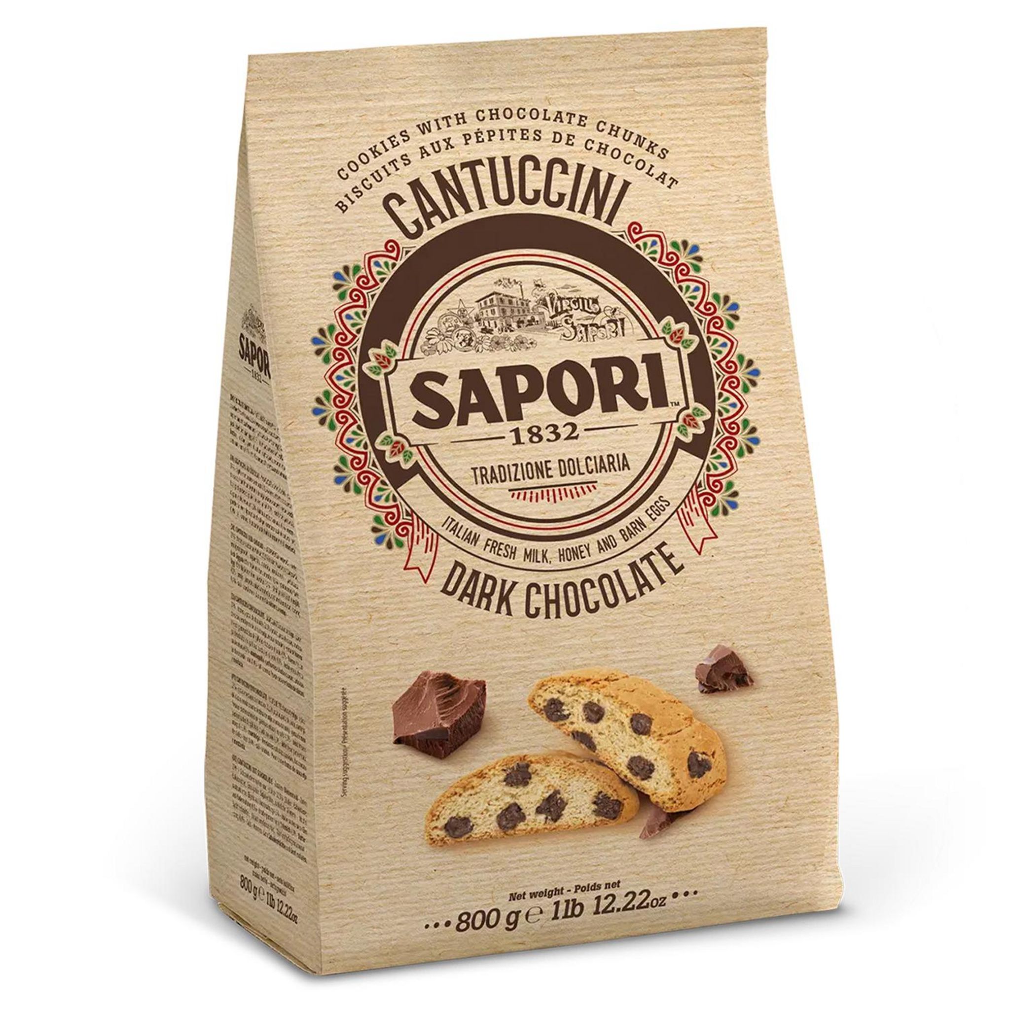SAPORI Biscuits au chocolat noir avec pépites 175g