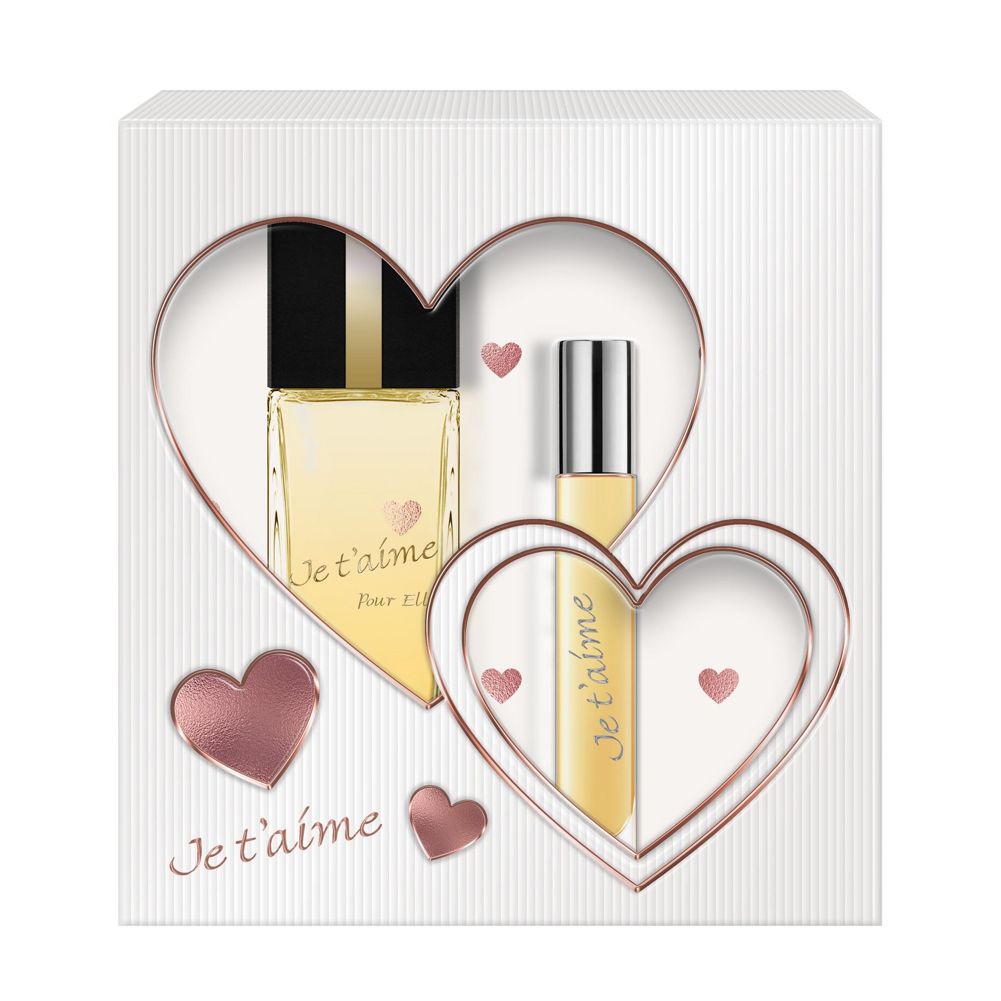 JE T'AIME Coffret pour elle 1 eau de parfum 100ml+1 vaporisateur de sac 10ml 1 coffret de 2 pièces