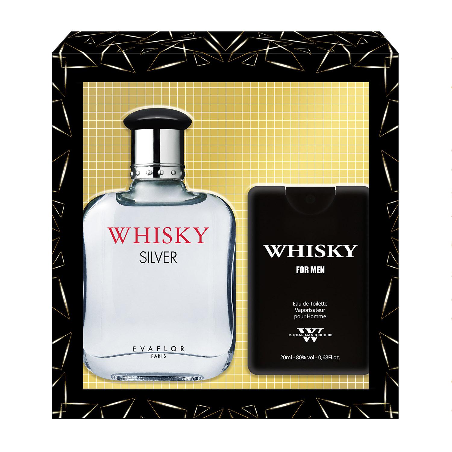 WHISKY Coffret silver 1 eau de toilette 100ml+1 parfum de voyage 20ml 1 coffret de 2 pièces