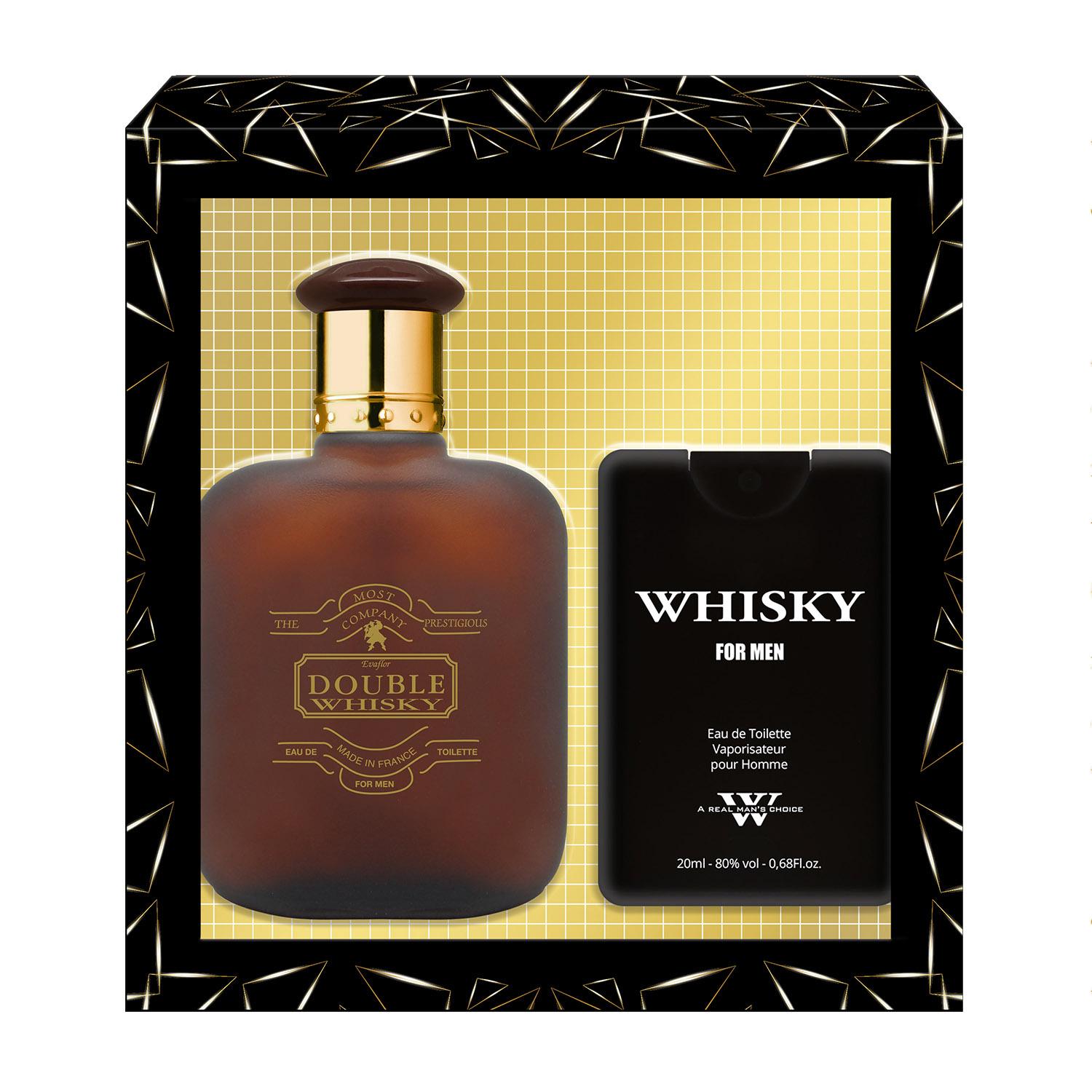 WHISKY Coffret double whisky 1 eau de toilette 100ml+1 parfum de voyage 20ml 1 coffret de 2 pièces