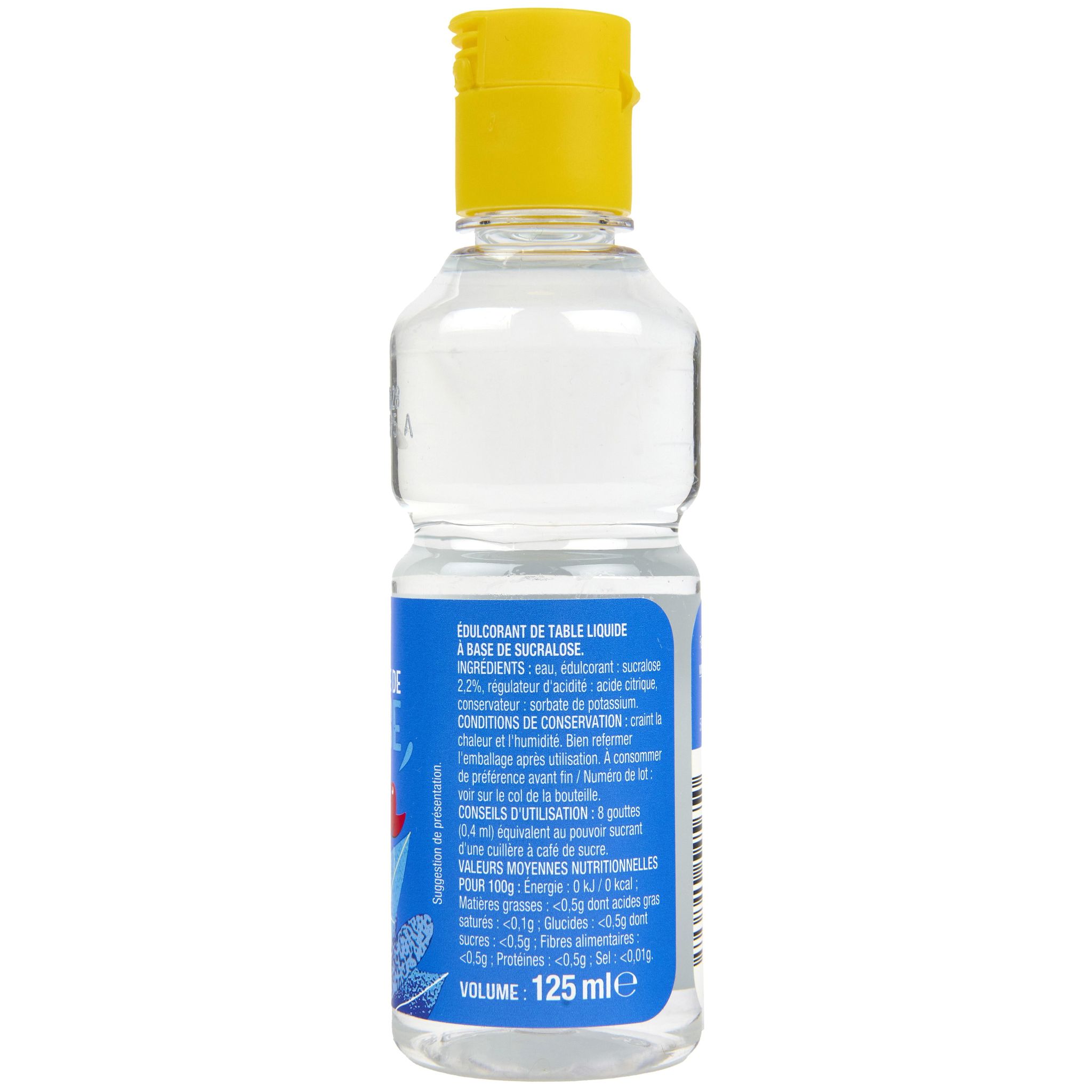 Voir la diapositive 2 : AUCHAN Édulcorant a base de sucralose 125ml