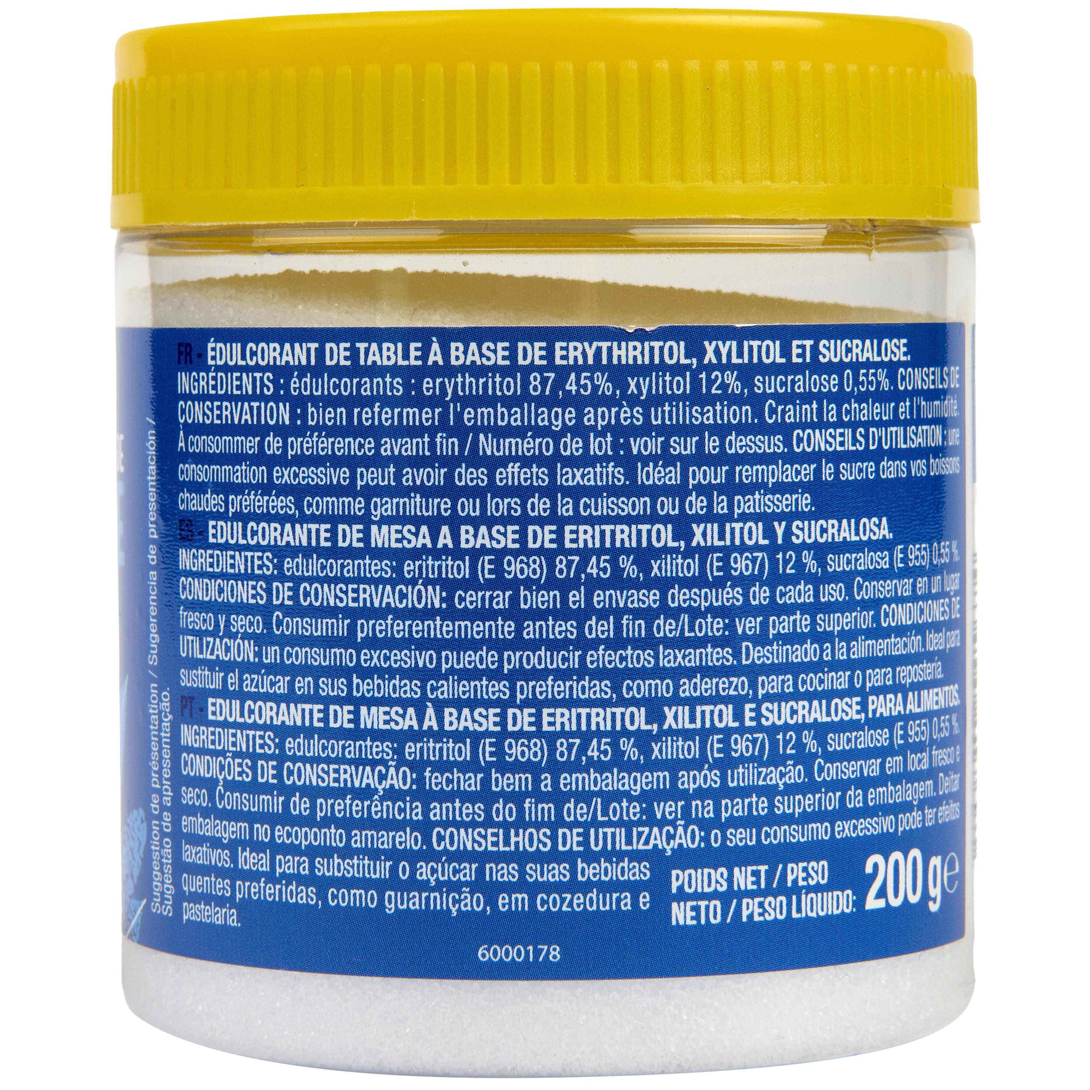 Voir la diapositive 3 : AUCHAN Édulcorant à base de sucralose 200g