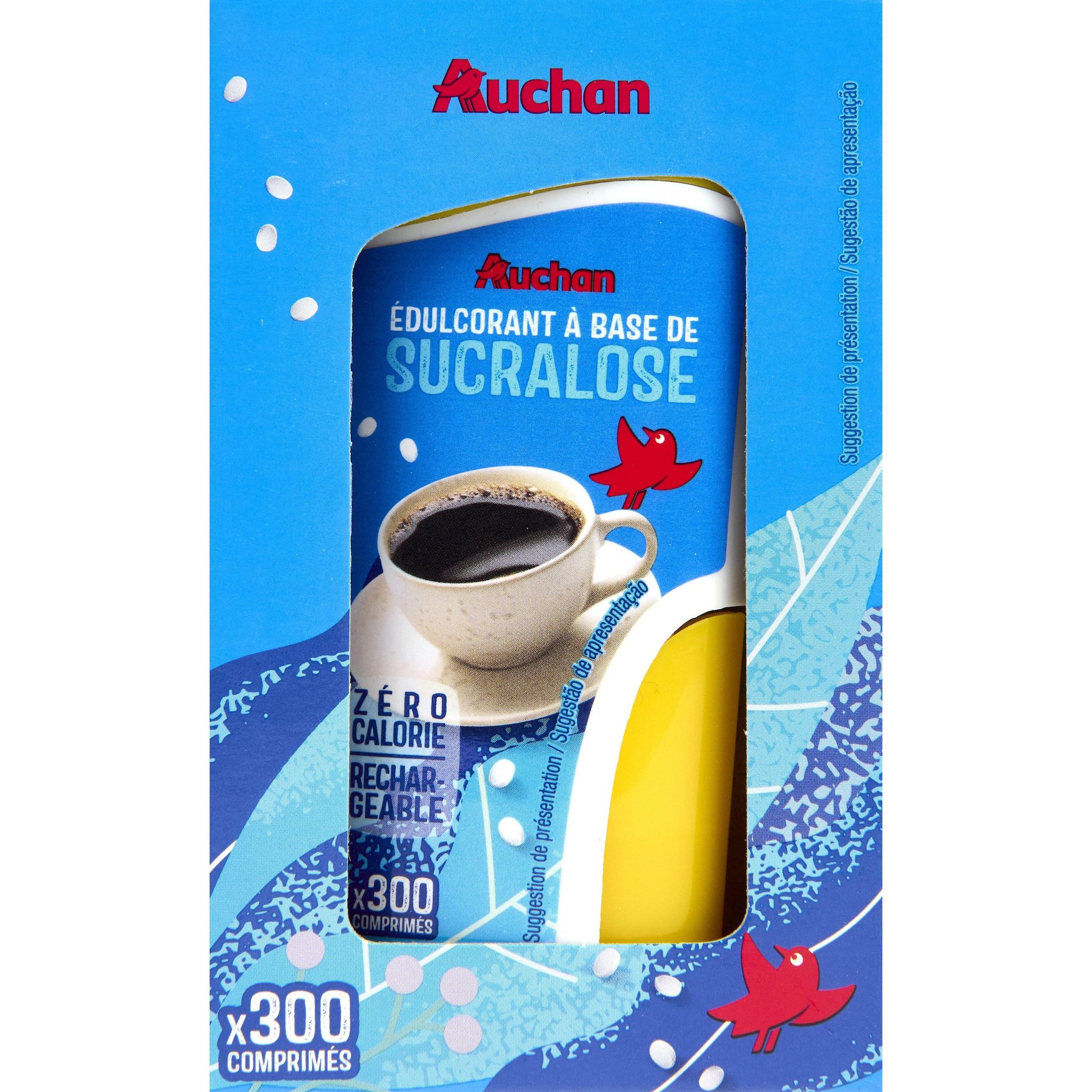 AUCHAN Edulcorant à base de sucralose 300 comprimés 19g