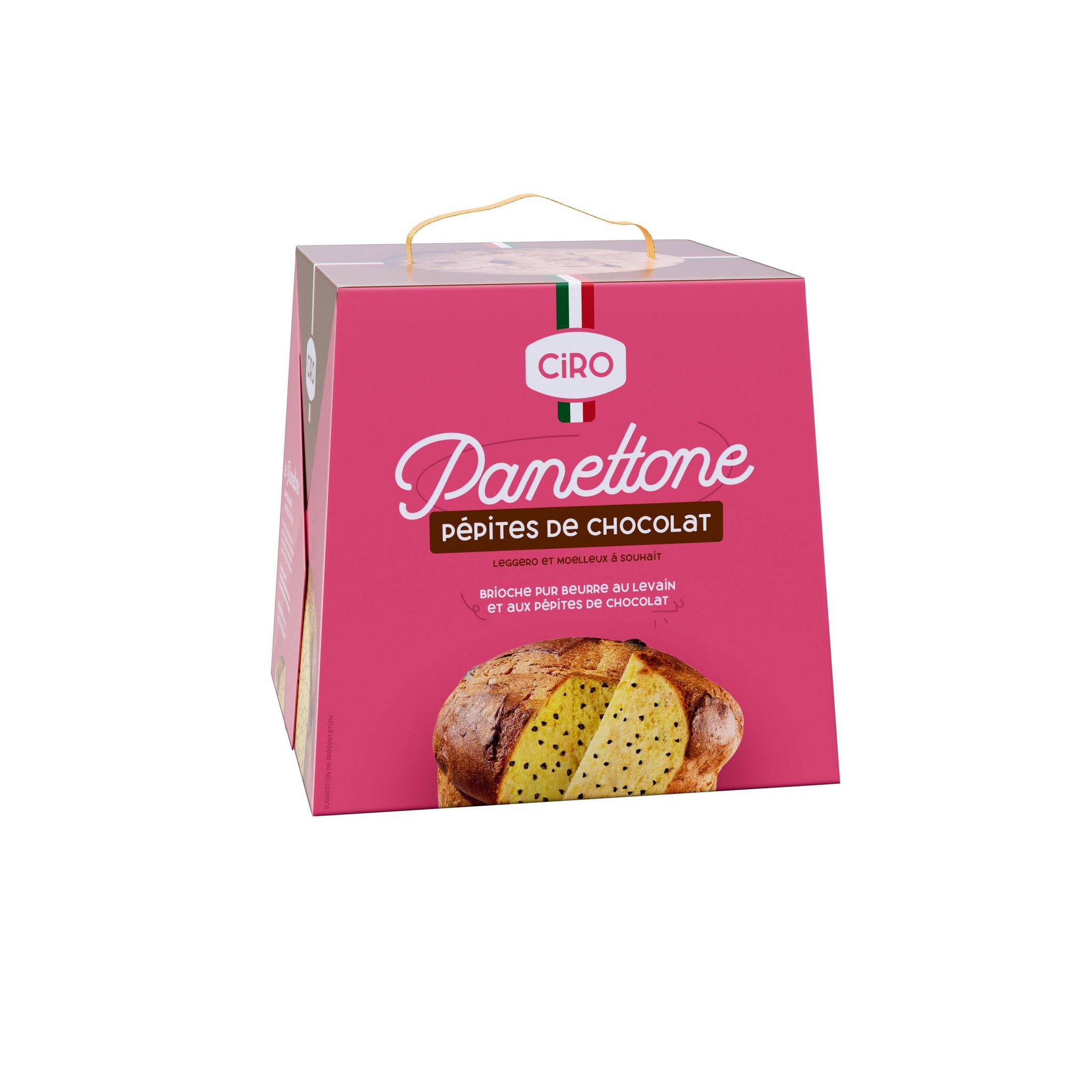CIRO Panettone pur beurre au levain et aux pépites chocolat 500g