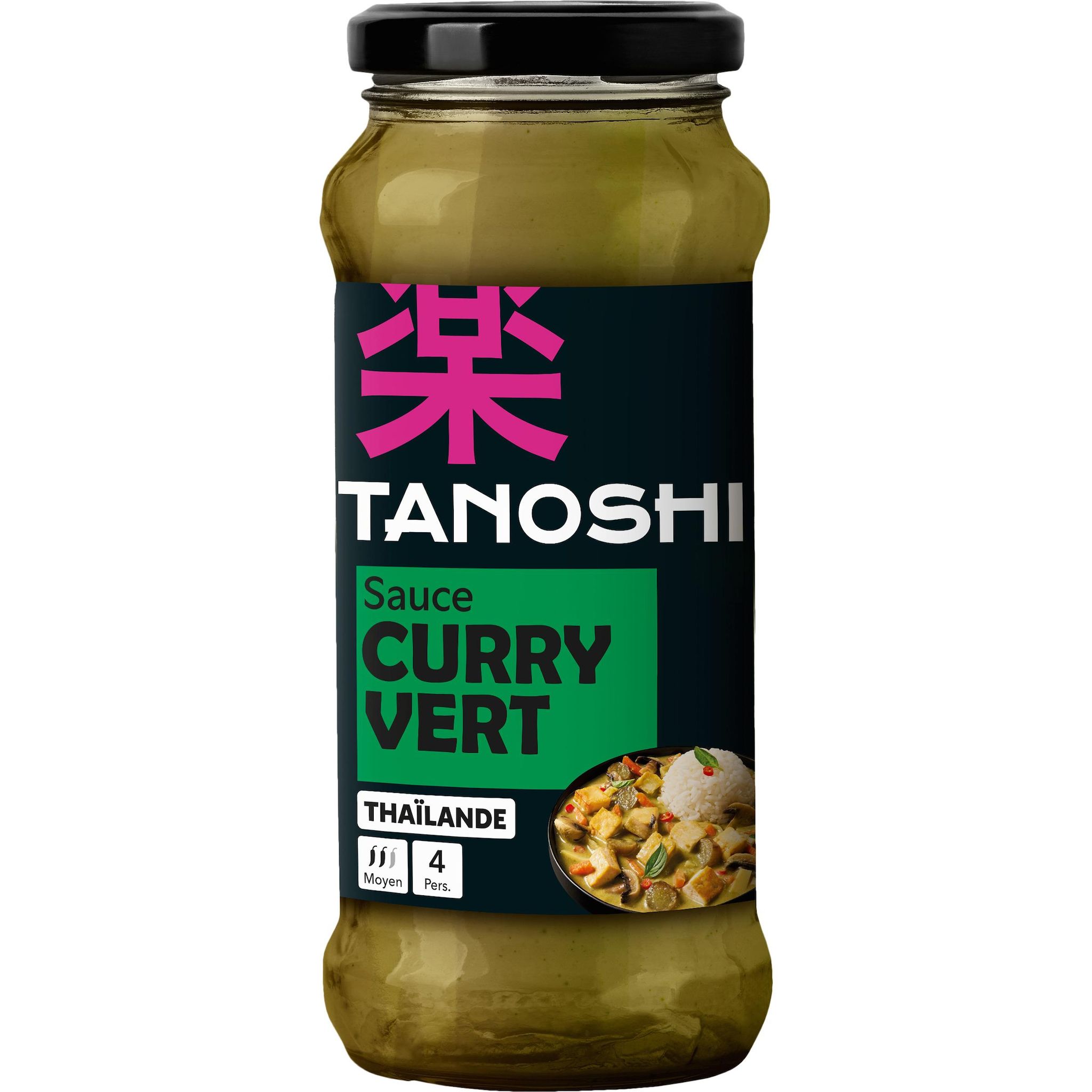 TANOSHI Sauce à base de curry vert au lait de coco et citronnelle 300ml