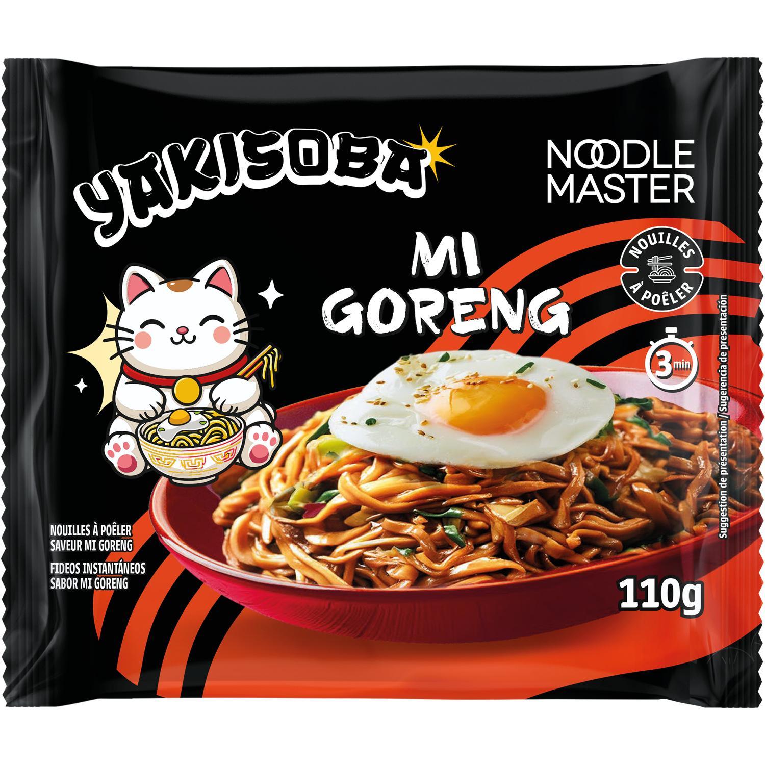 NOODLE MASTER Nouilles yakisoba mi goreng à poêler 110g