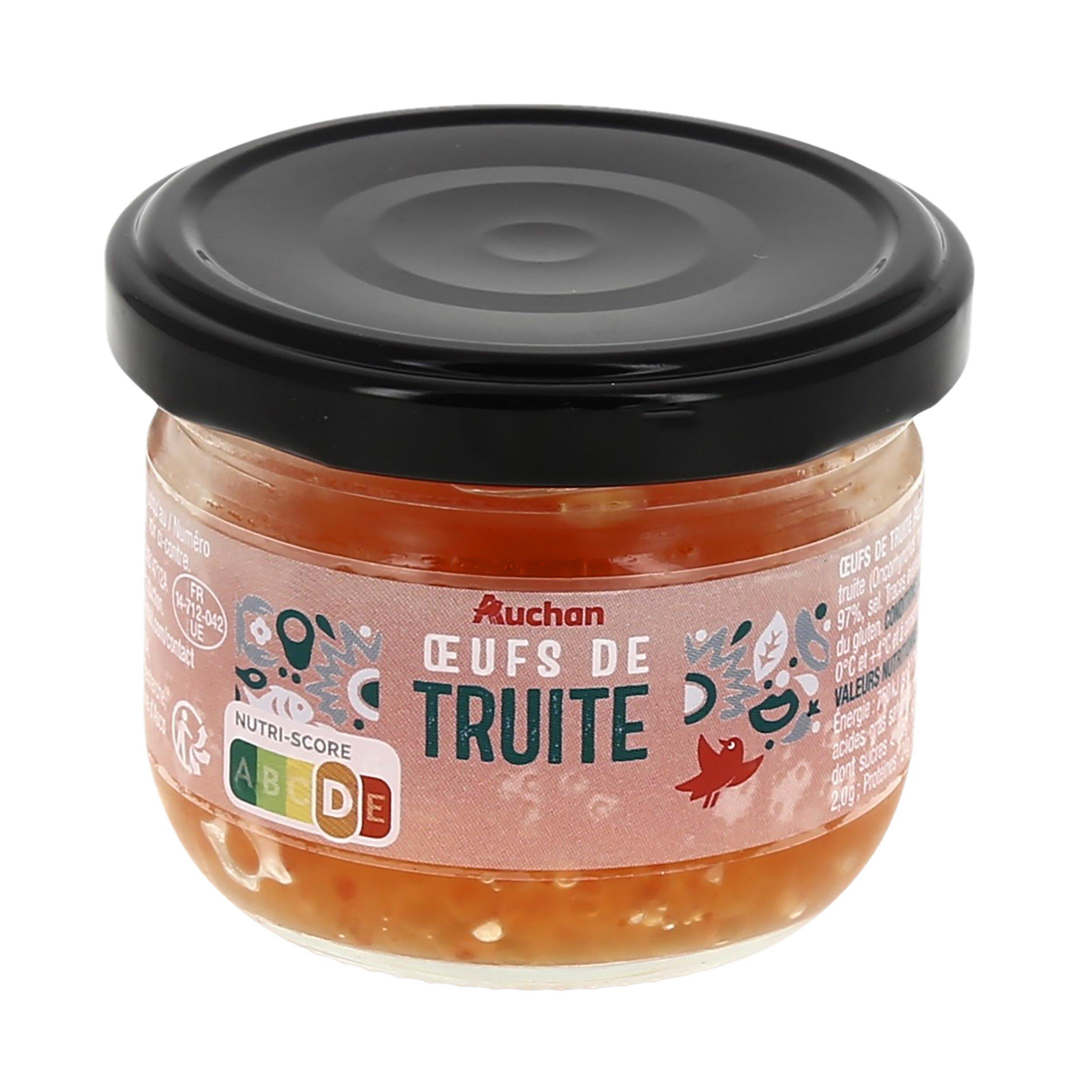Voir la diapositive 3 : AUCHAN Oeufs de truite 80g