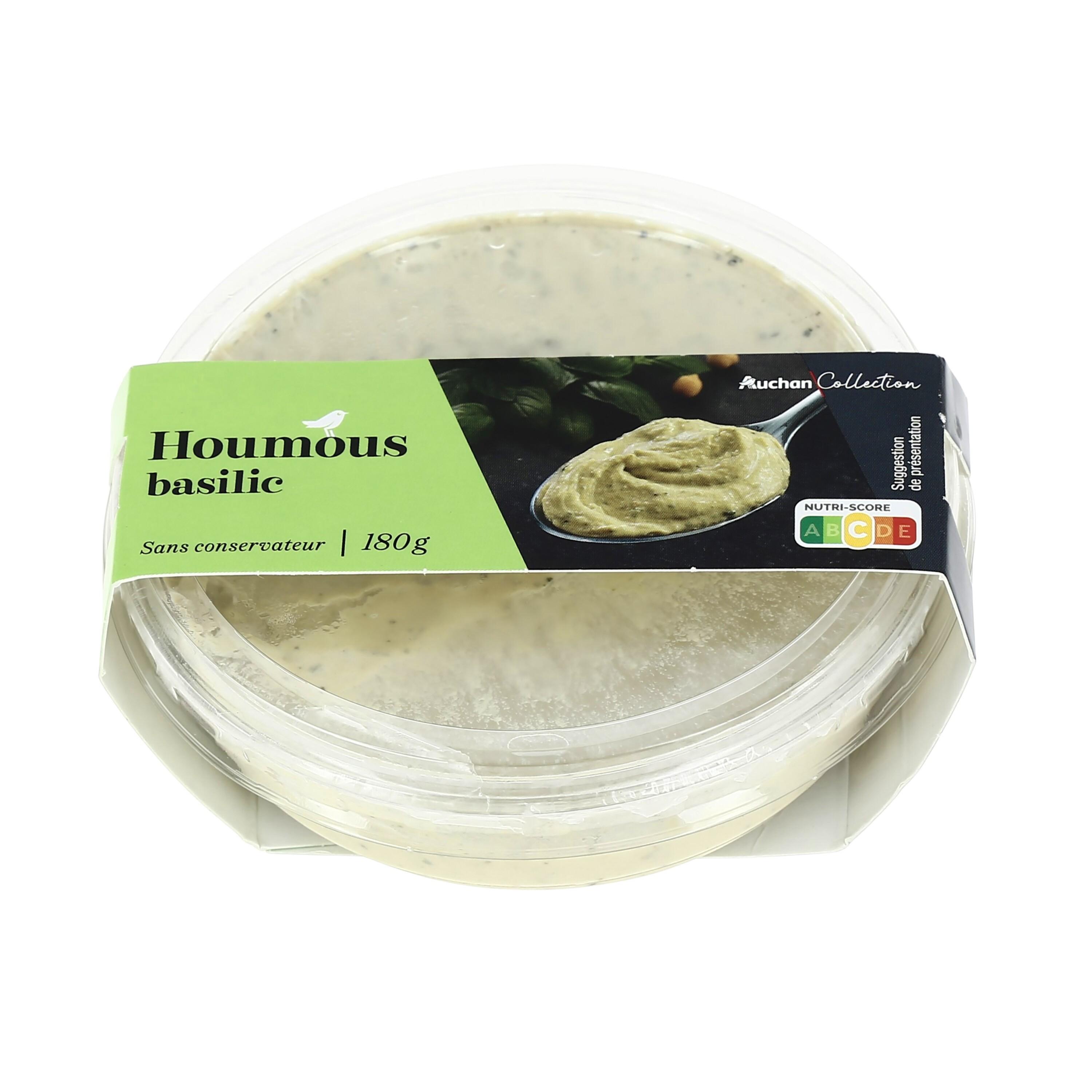 Voir la diapositive 2 : AUCHAN COLLECTION Houmous basilic 180g