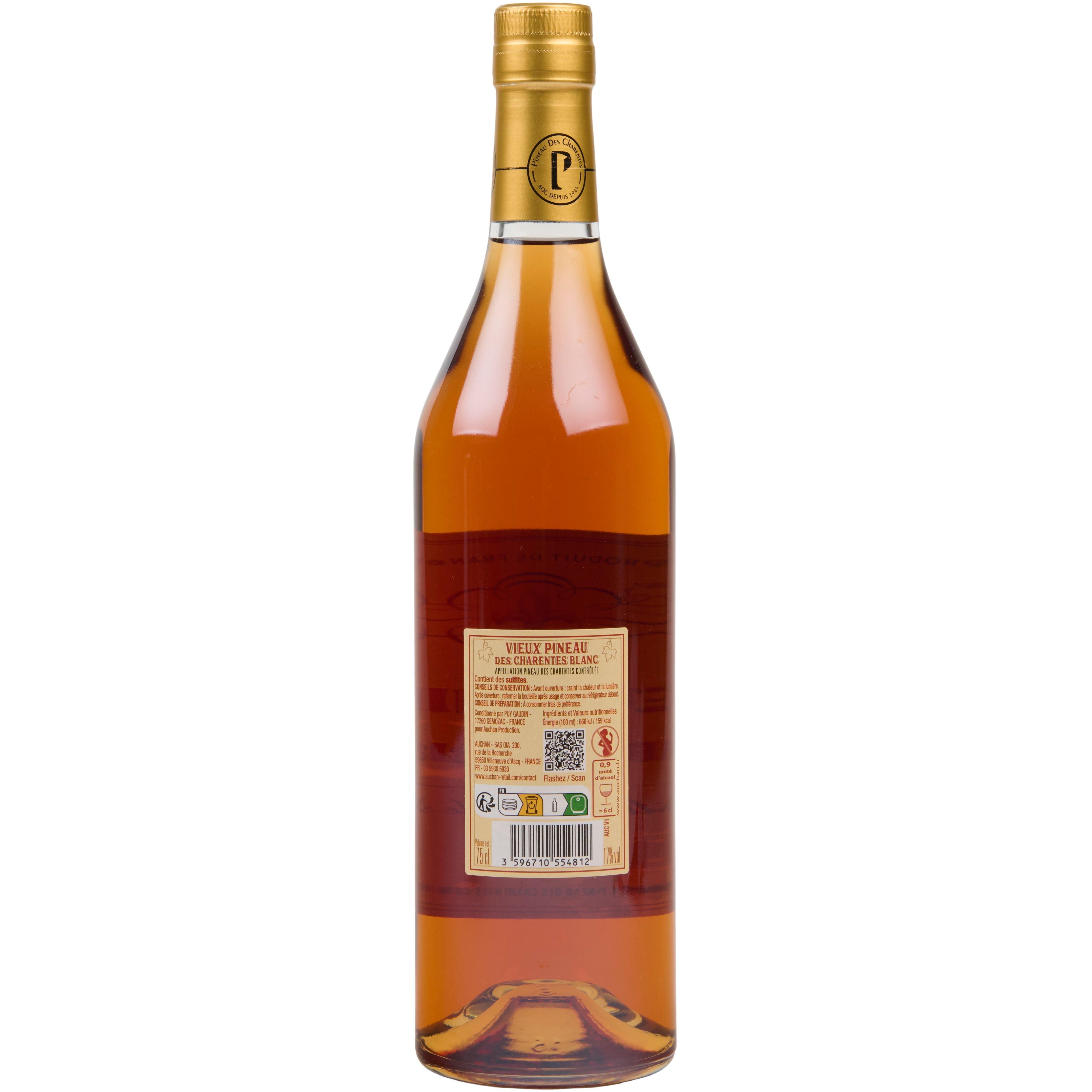Voir la diapositive 2 : AUCHAN Apéritif à base de vin blanc charentais 17% 75cl