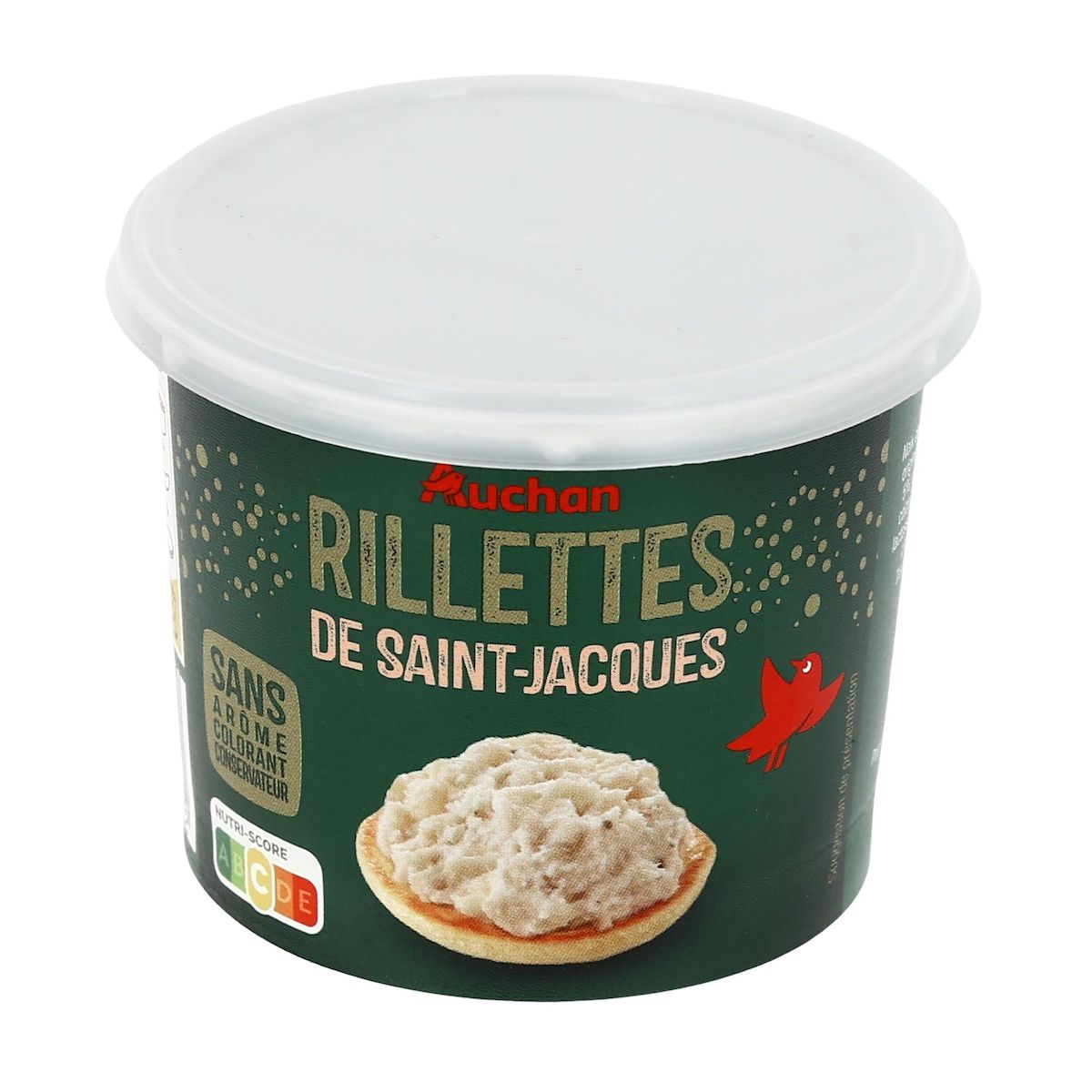 AUCHAN Rillettes de saint jacques au beurre blanc 120g