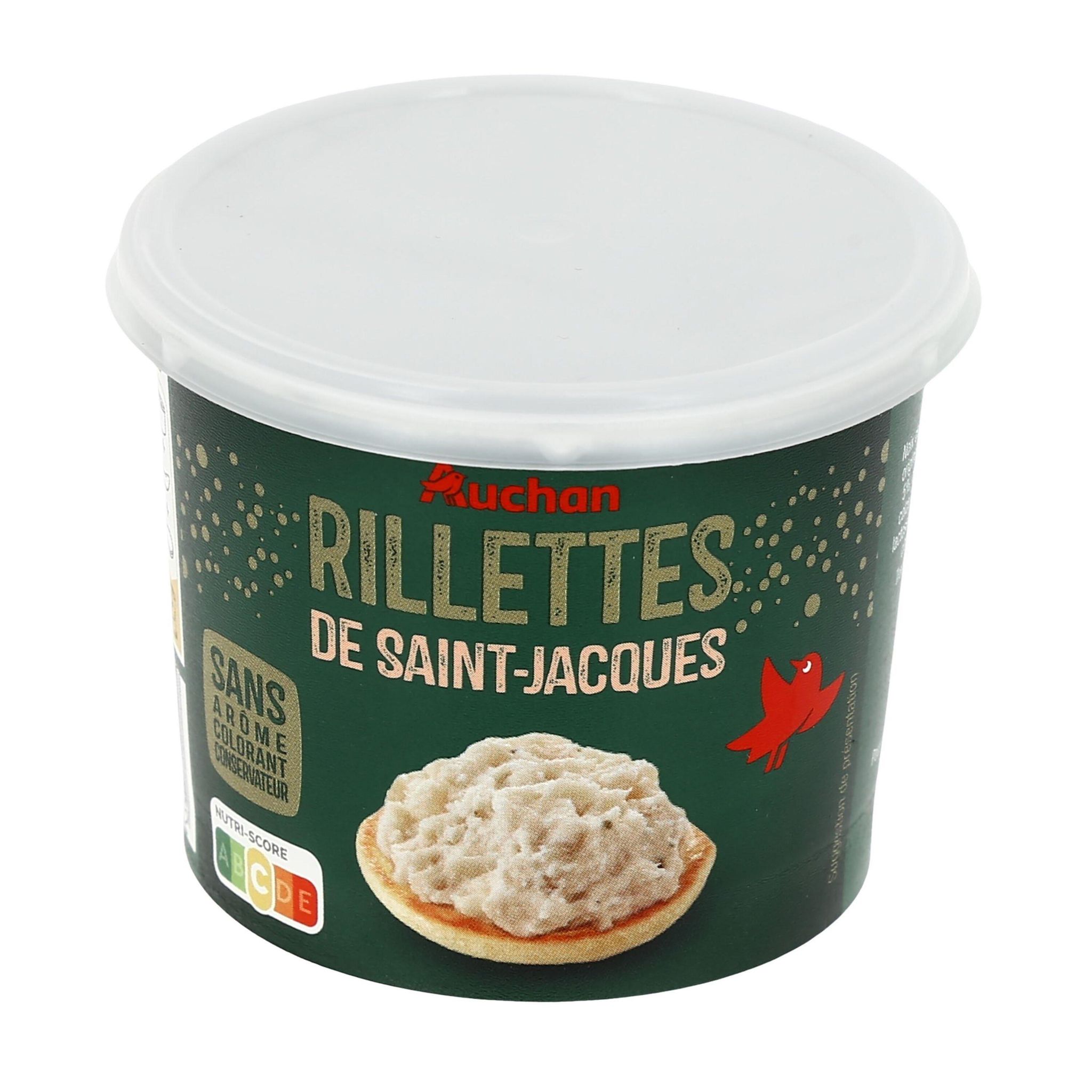 Voir la diapositive 3 : AUCHAN Rillettes de saint jacques au beurre blanc 120g