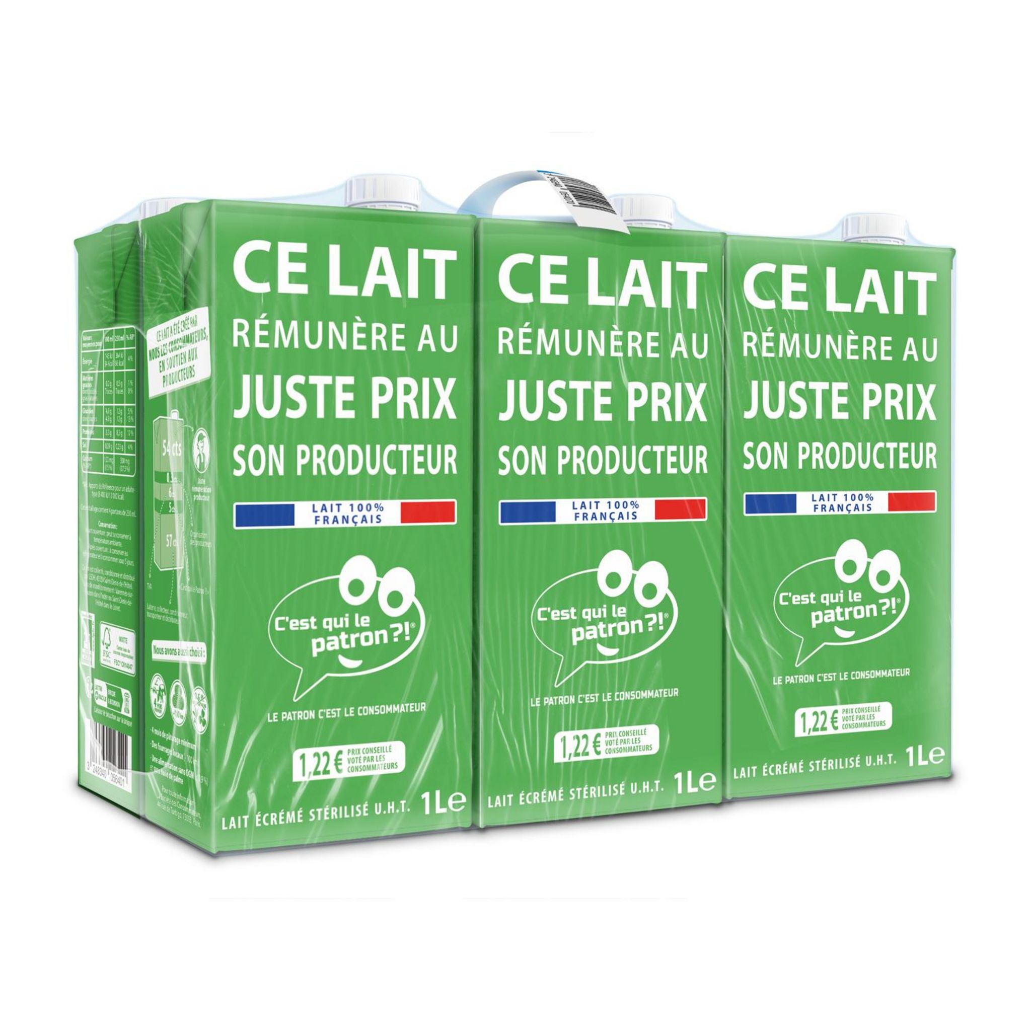 LA MARQUE CONSO Lait écrémé stérilisé uht 6x1l
