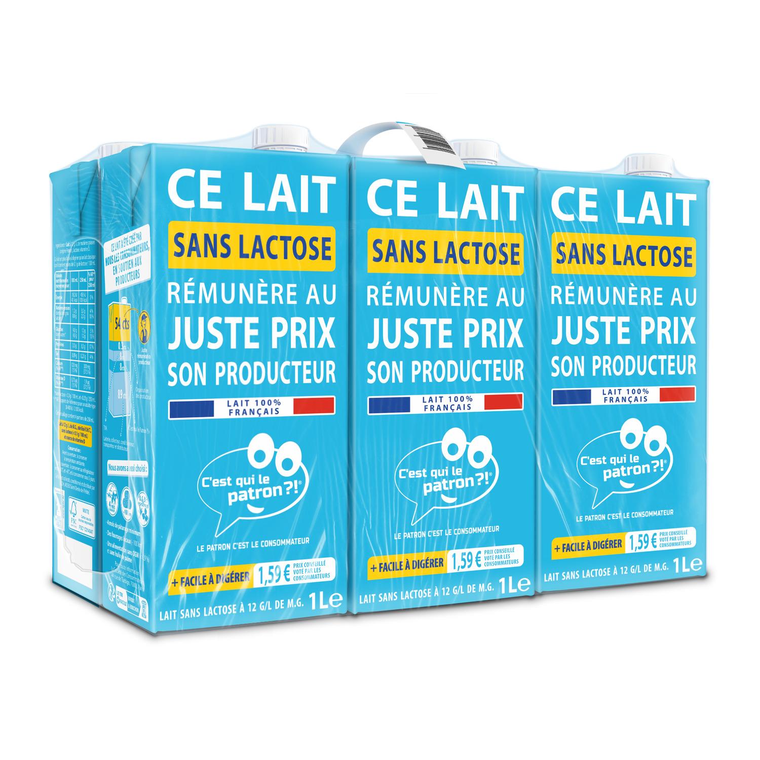 LA MARQUE CONSO Lait sans lactose 6x1l