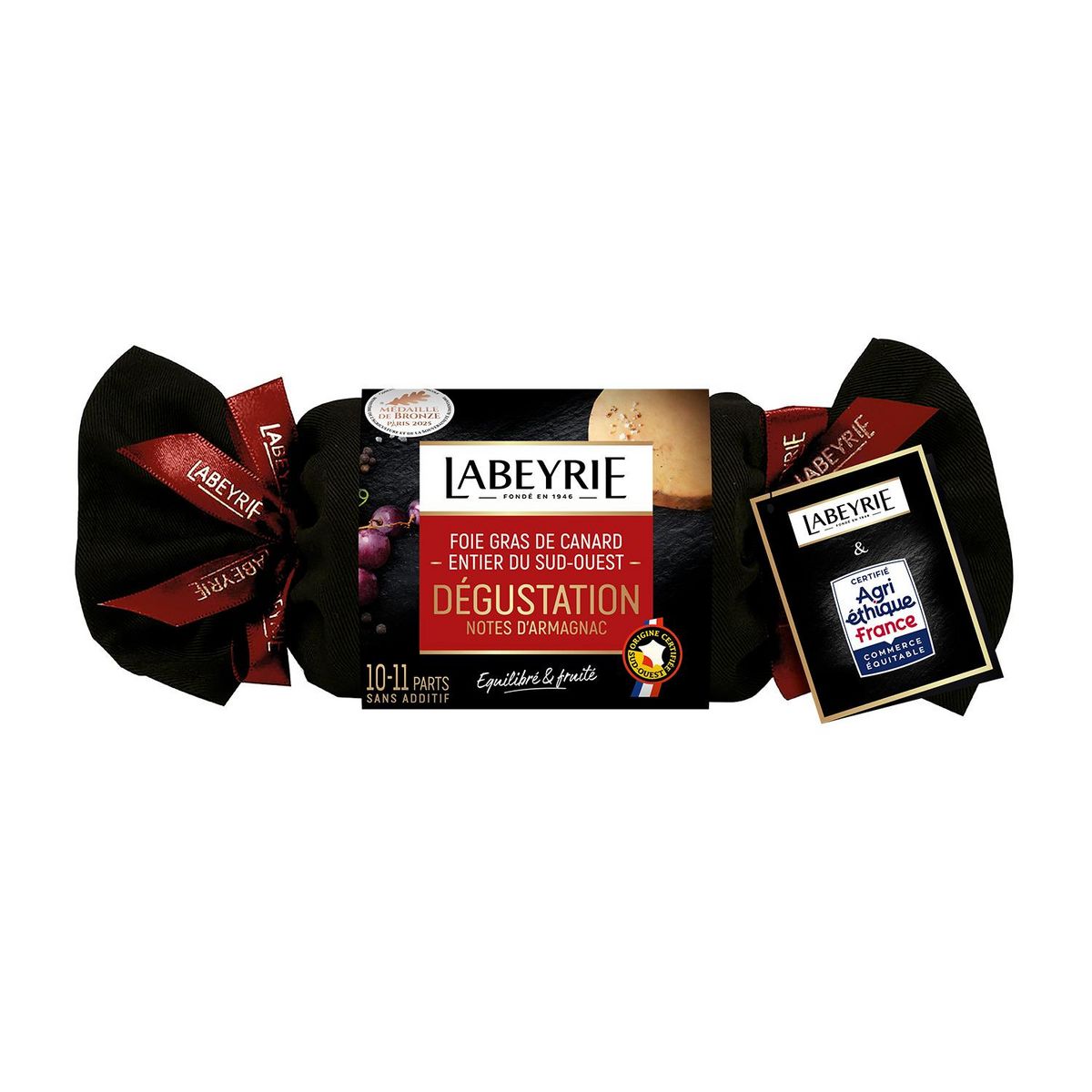 LABEYRIE Foie gras entier canard dégustation à l'Armagnac Sud-Ouest torchon 10/11 parts 330g