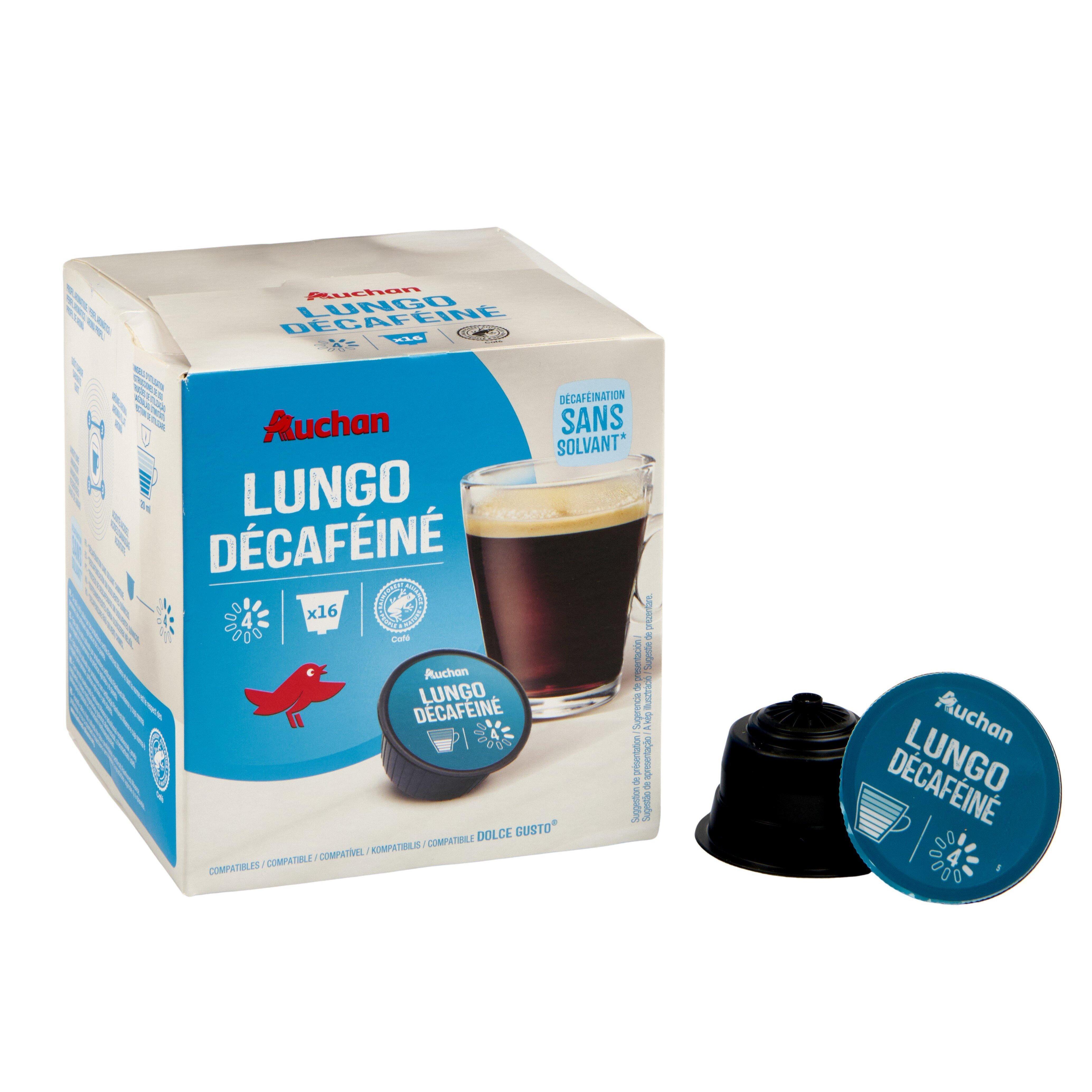 Voir la diapositive 5 : AUCHAN Capsules de café lungo décaféiné intensité 4 16 capsules 112g