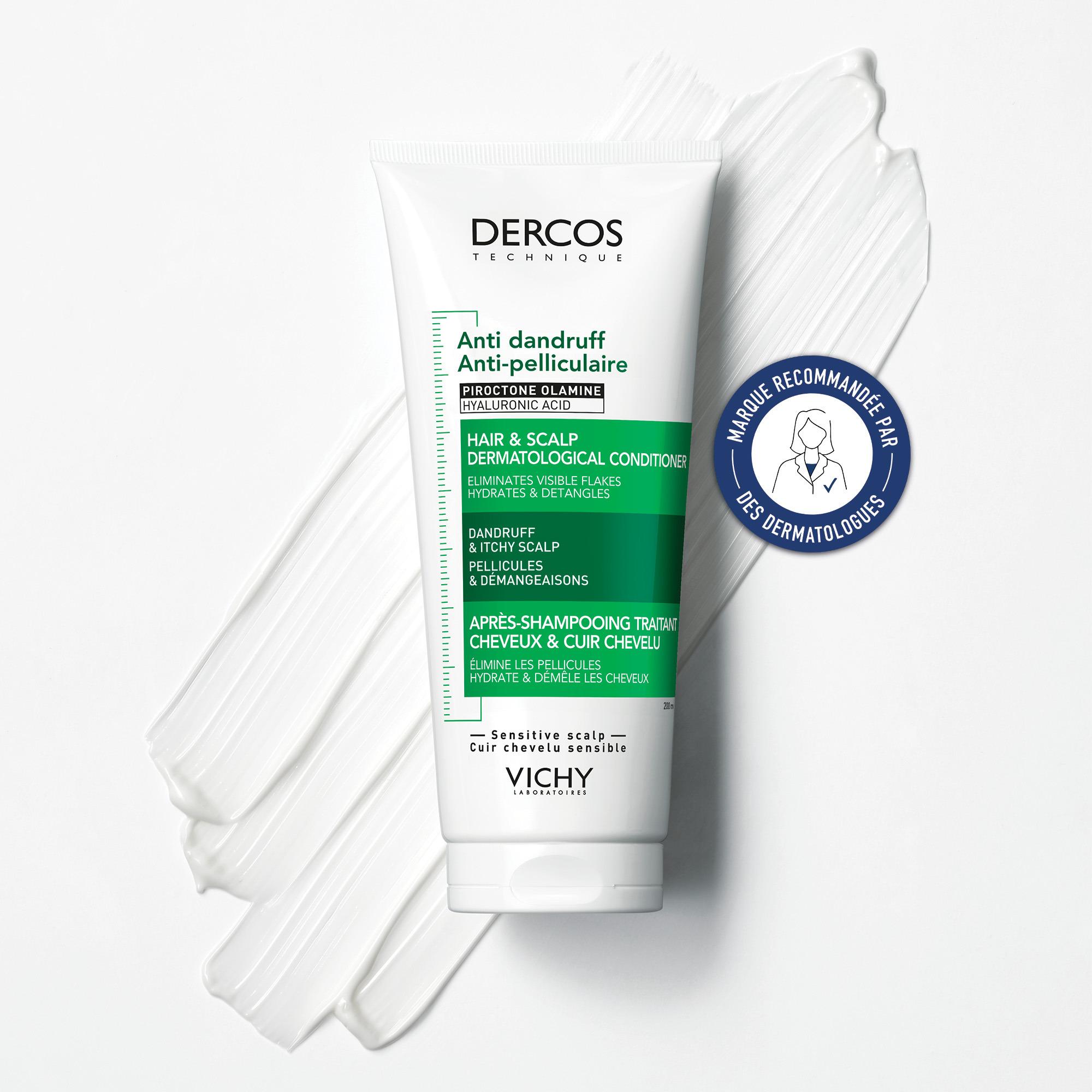Voir la diapositive 2 : VICHY Dercos Après-shampoing traitant cheveux et cuir chevelu 200ml