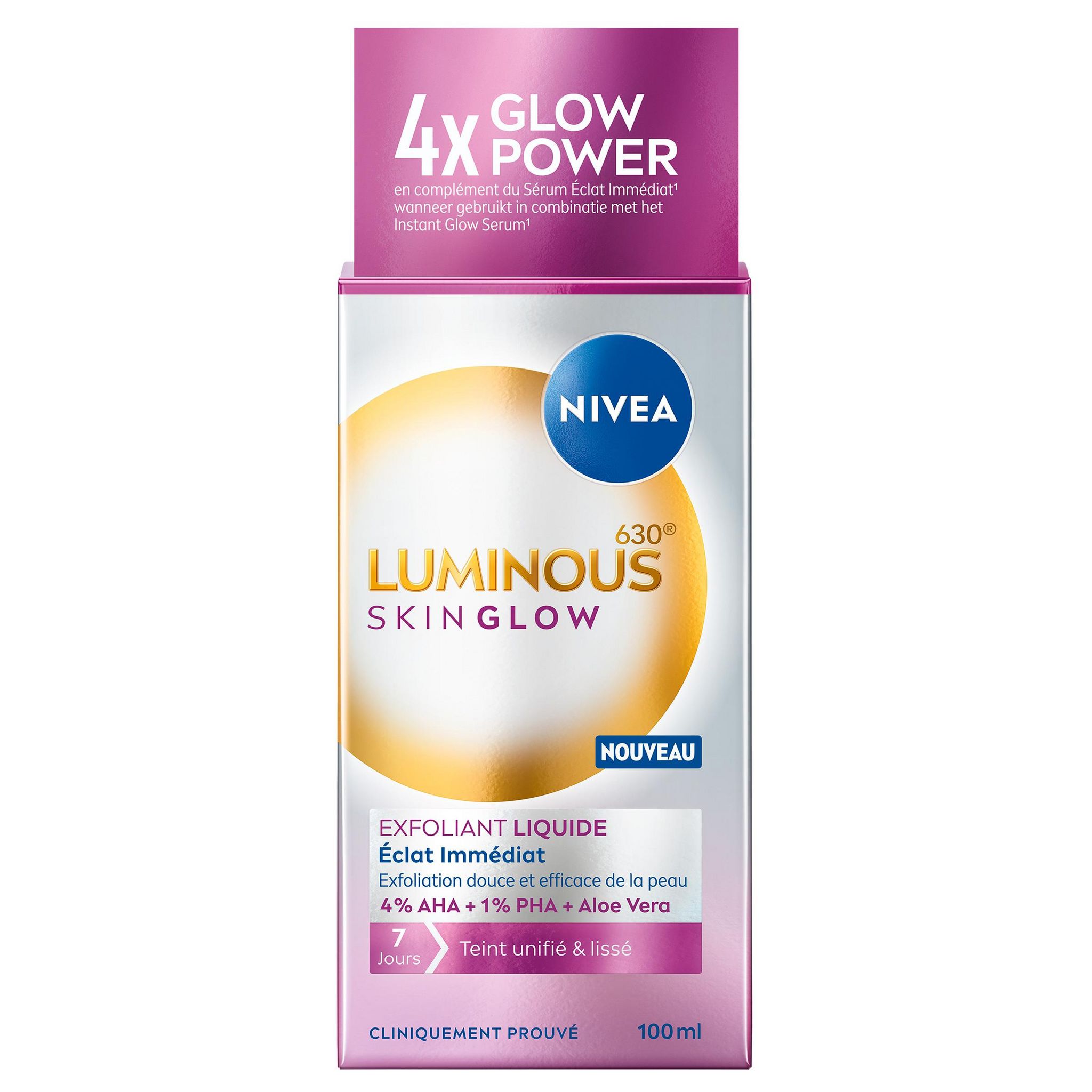 NIVEA Luminous skin glow exfoliant liquide 100ml