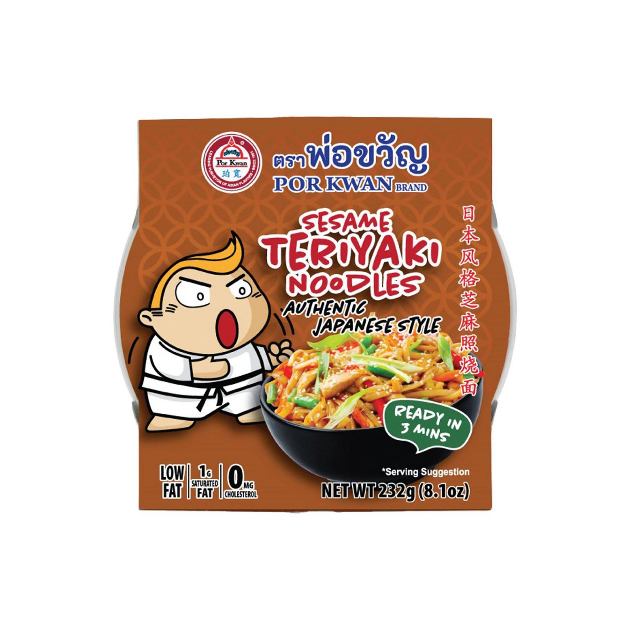 POR KWAN NOUILLES TERIYAKI BOL 232g