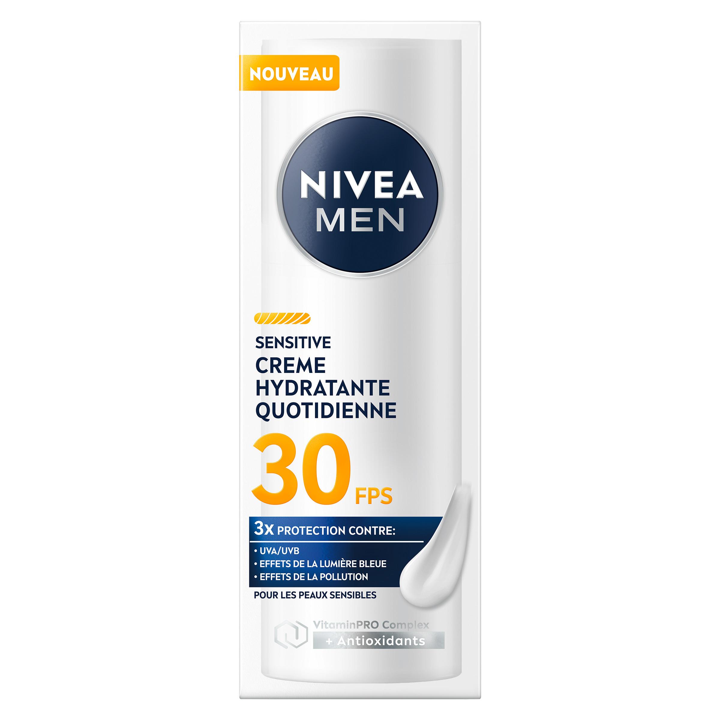 NIVEA MEN Sensitive Crème hydratante quotidienne FPS30 peaux sensibles 50ml