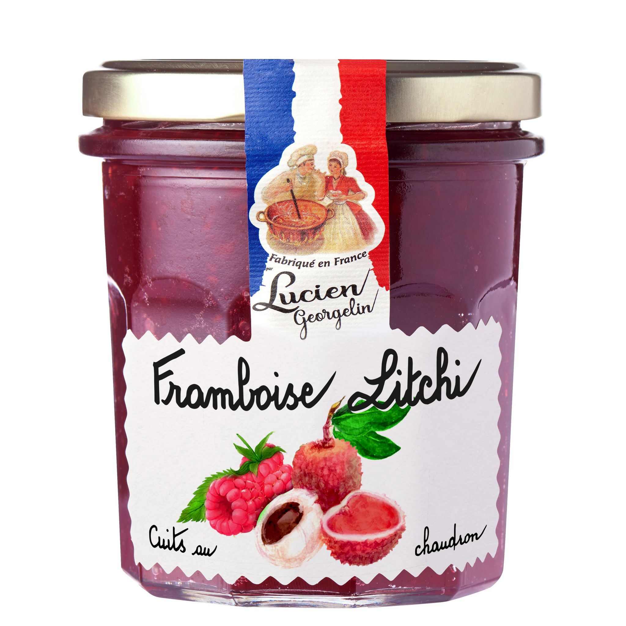 LUCIEN GEORGELIN Confiture de framboise et litchi 320g