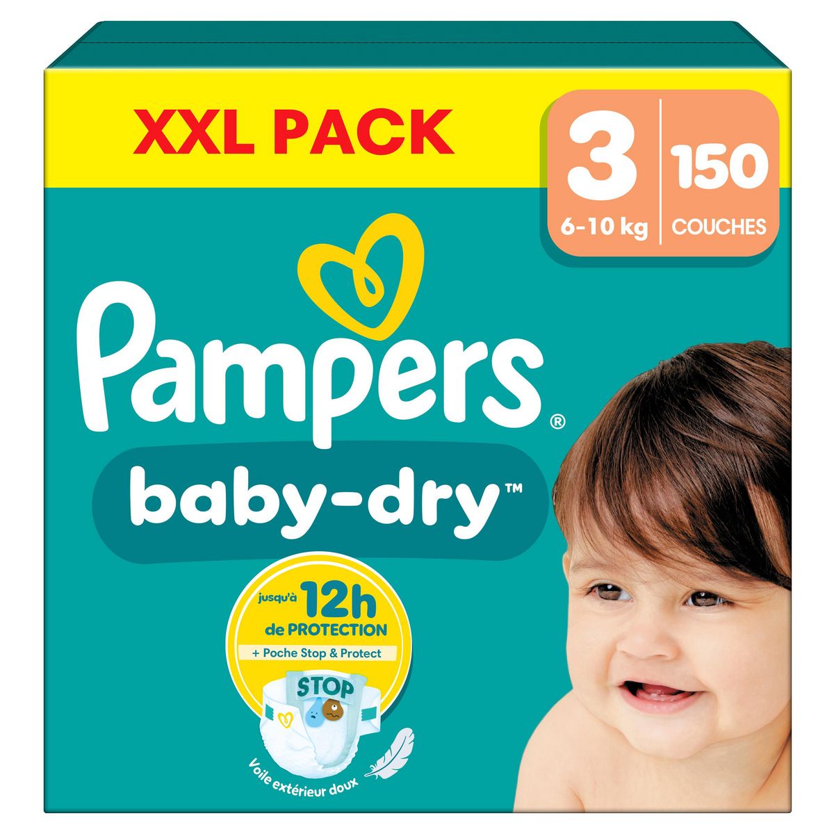 PAMPERS Baby dry couches taille 3 (6-11kg) 150 couches