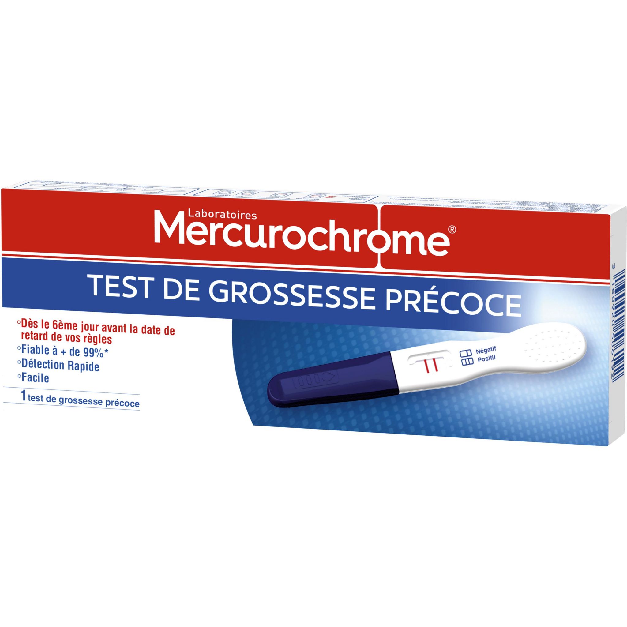 MERCUROCHROME Test de grossesse précoce 1 unité