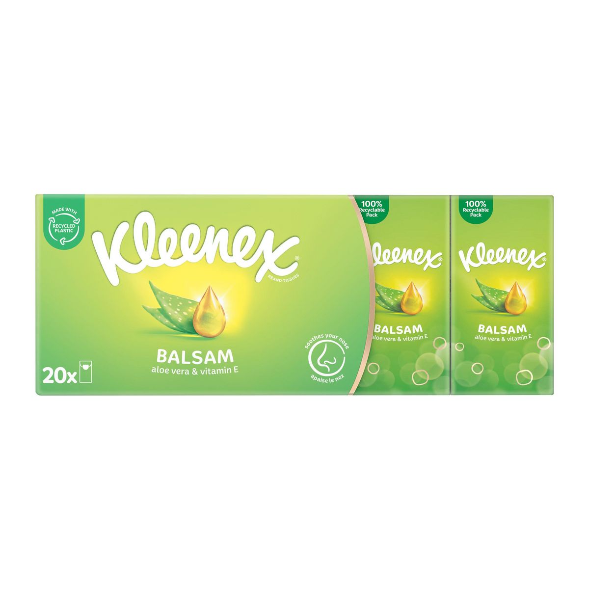 KLEENEX Mouchoirs étuis standard balsam 20pièces